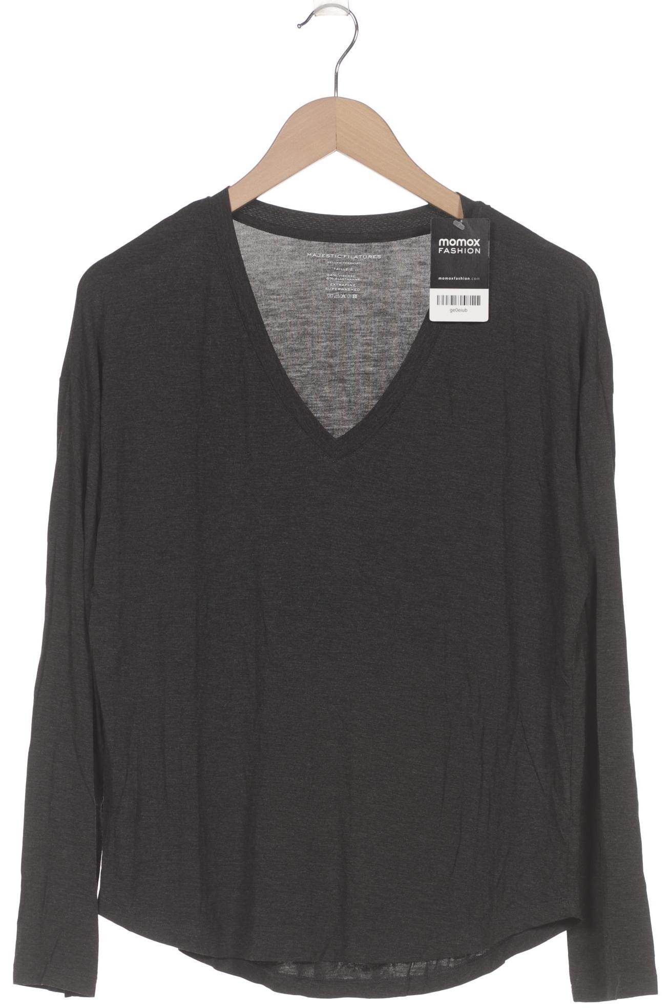 

Majestic Filatures Damen Langarmshirt, grau, Gr. 34