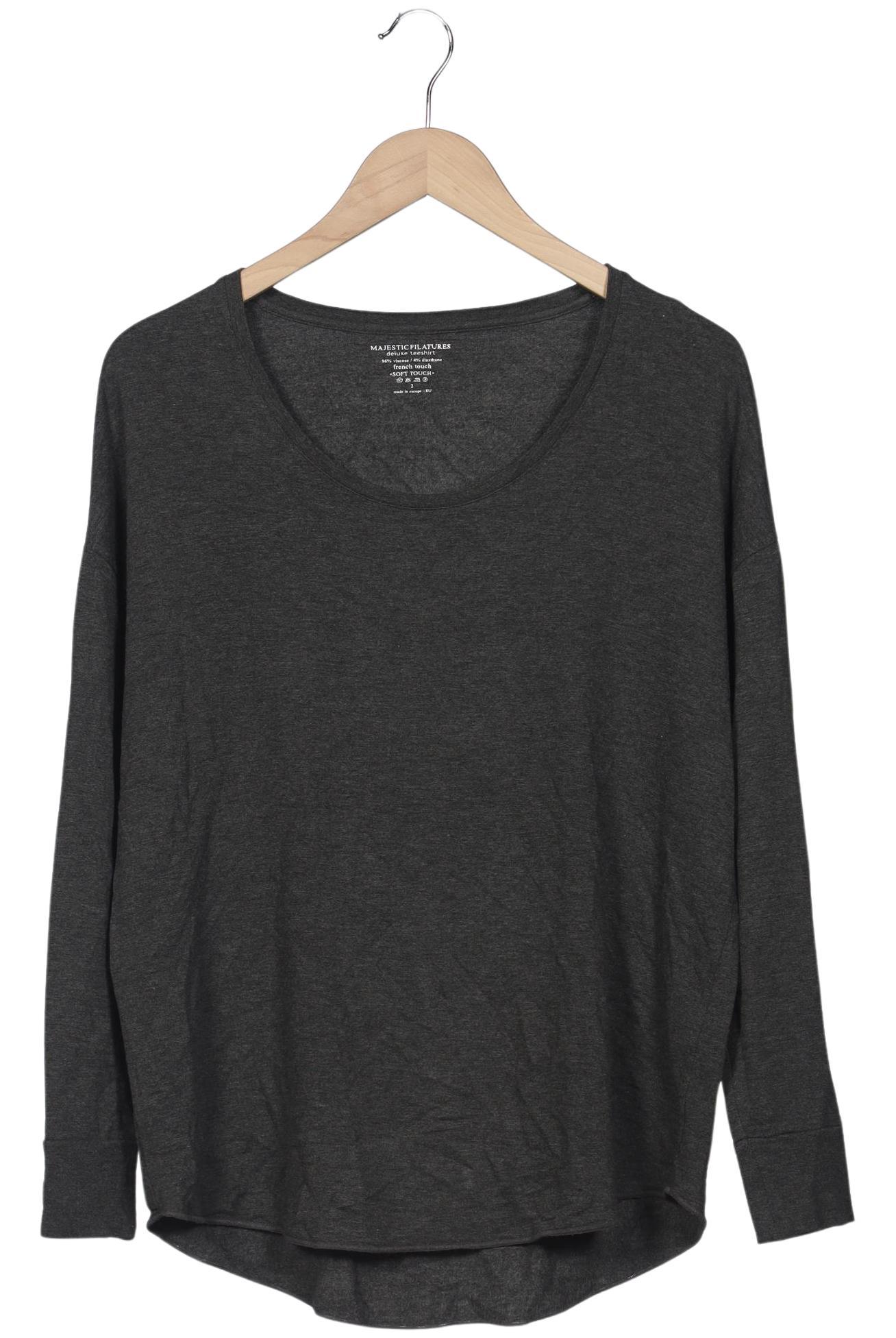 

Majestic Filatures Damen Langarmshirt, grau, Gr. 34