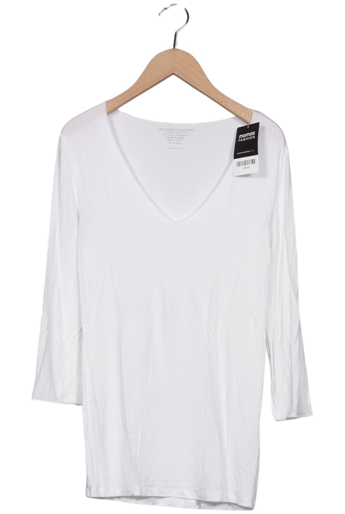 

Majestic Filatures Damen Langarmshirt, weiß, Gr. 36
