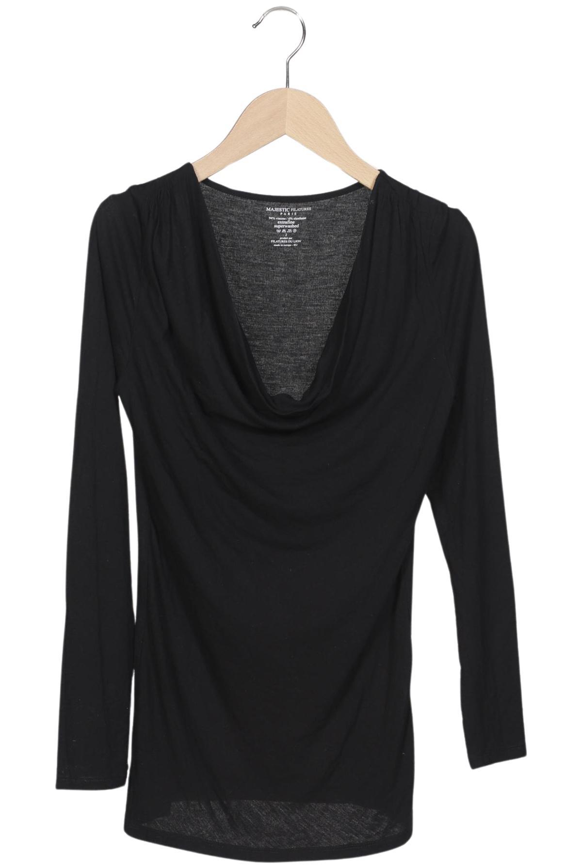 

Majestic Filatures Damen Langarmshirt, schwarz, Gr. 34