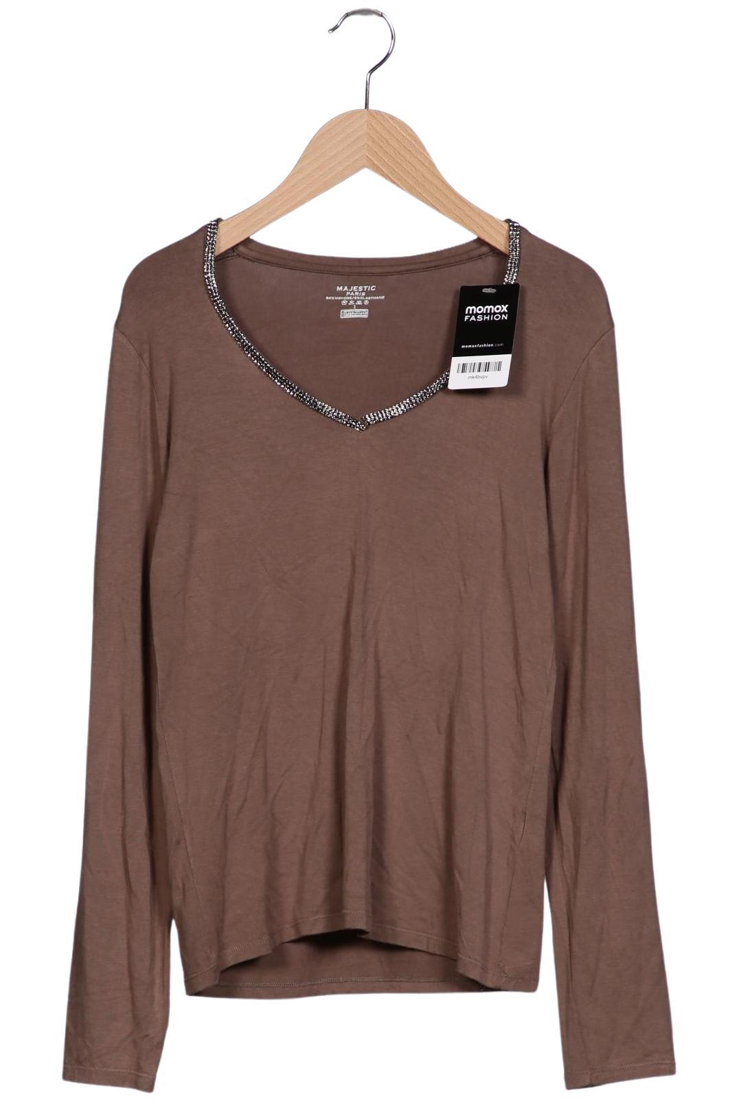 

Majestic Filatures Damen Langarmshirt, braun, Gr. 36