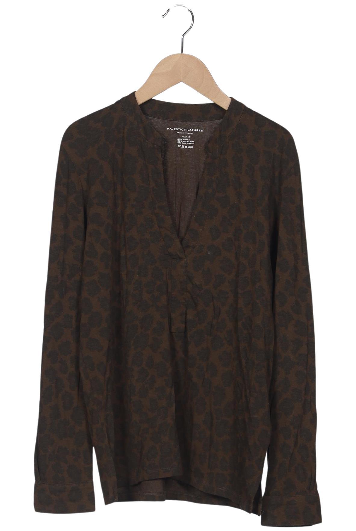 

Majestic Filatures Damen Langarmshirt, braun, Gr. 34