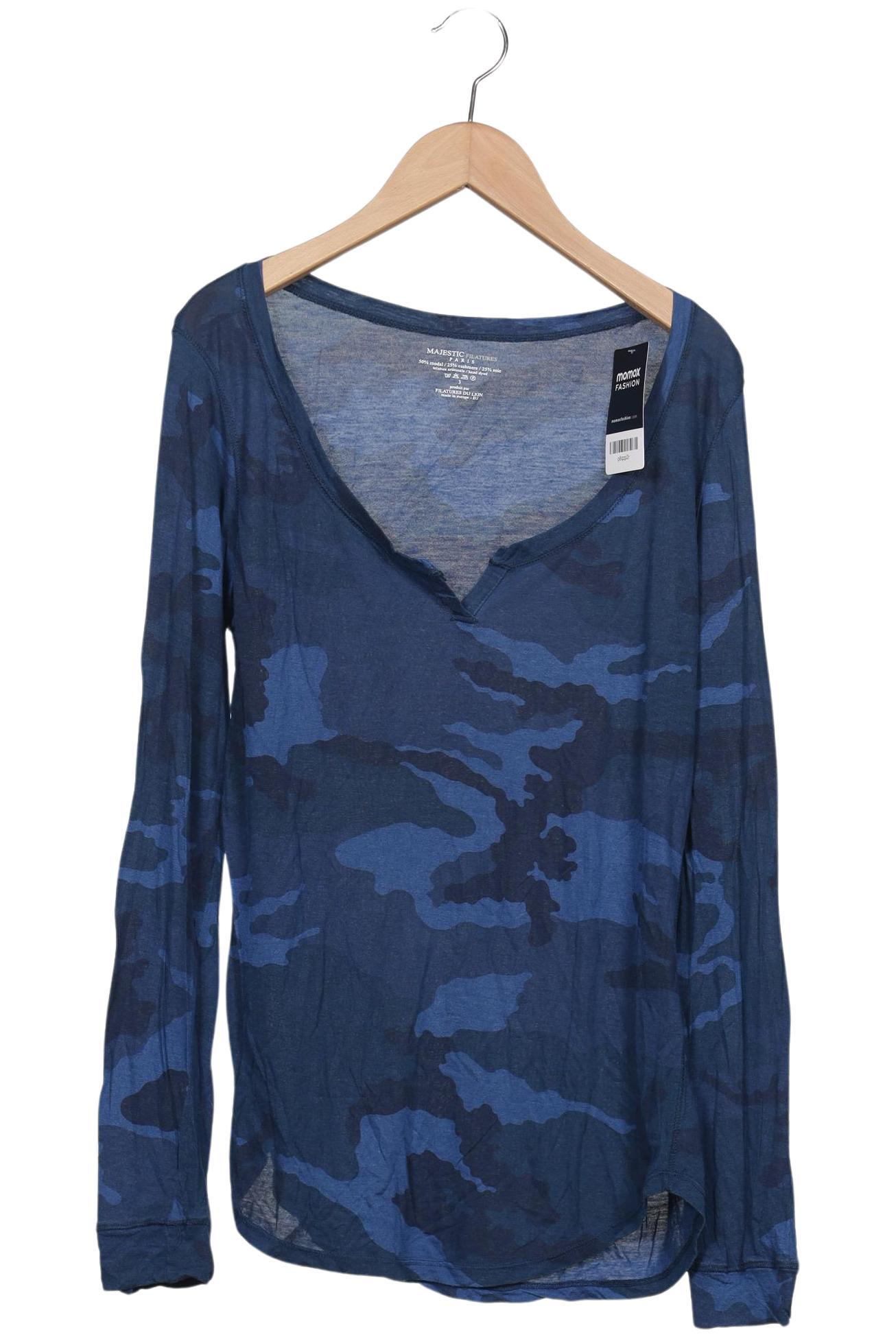 

Majestic Filatures Damen Langarmshirt, marineblau, Gr. 36