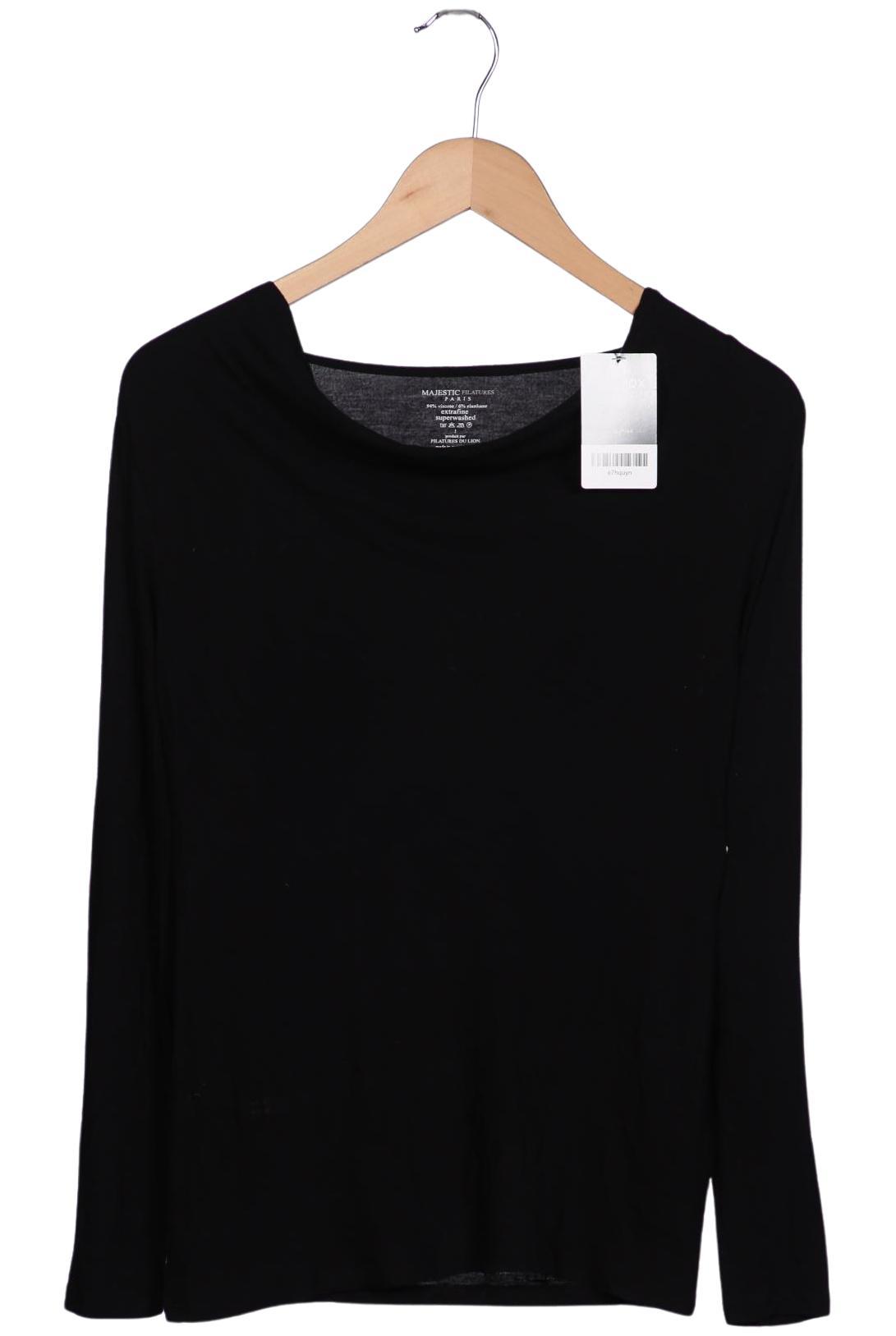 

Majestic Filatures Damen Langarmshirt, schwarz, Gr. 34