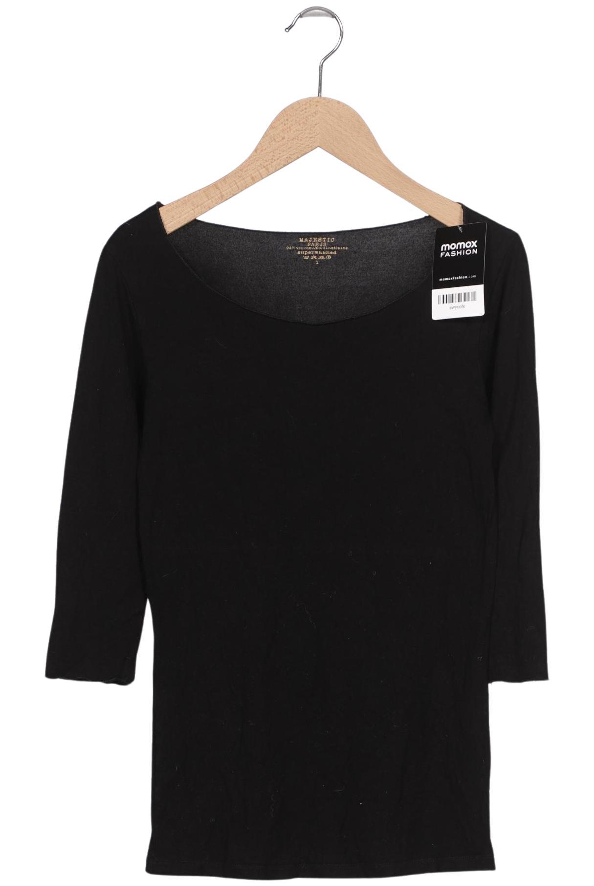 

Majestic Filatures Damen Langarmshirt, schwarz, Gr. 32