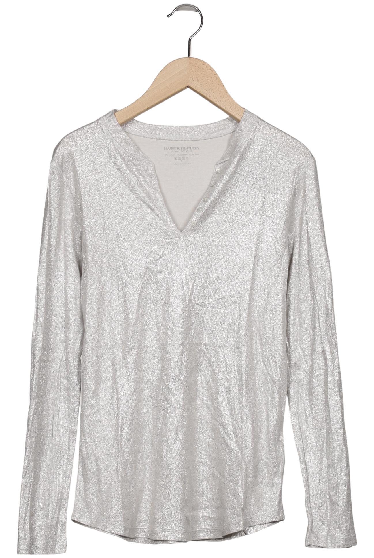 

Majestic Filatures Damen Langarmshirt, silber, Gr. 34