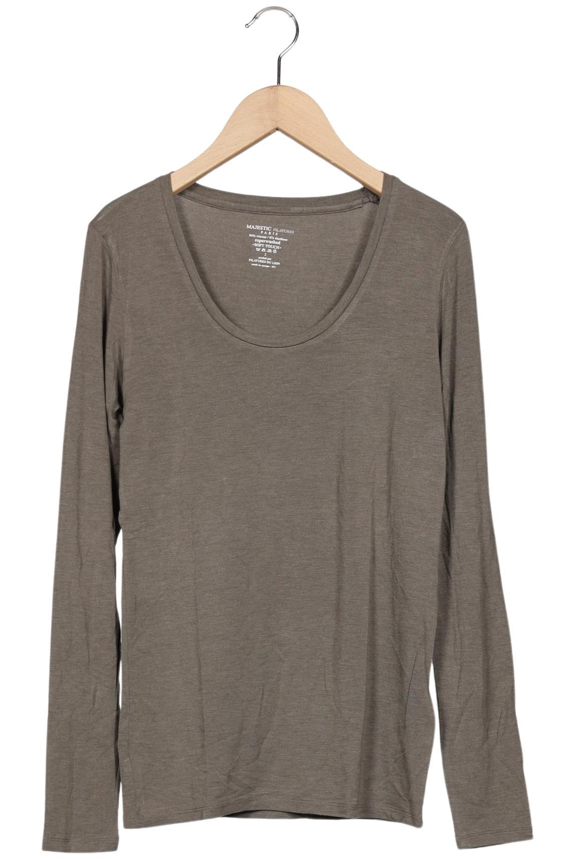 

Majestic Filatures Damen Langarmshirt, grau, Gr. 34