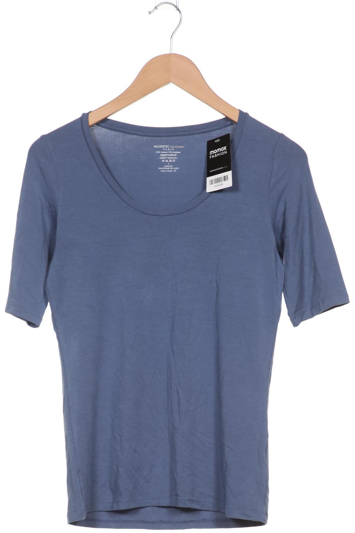 

Majestic Filatures Damen Langarmshirt, blau, Gr. 36
