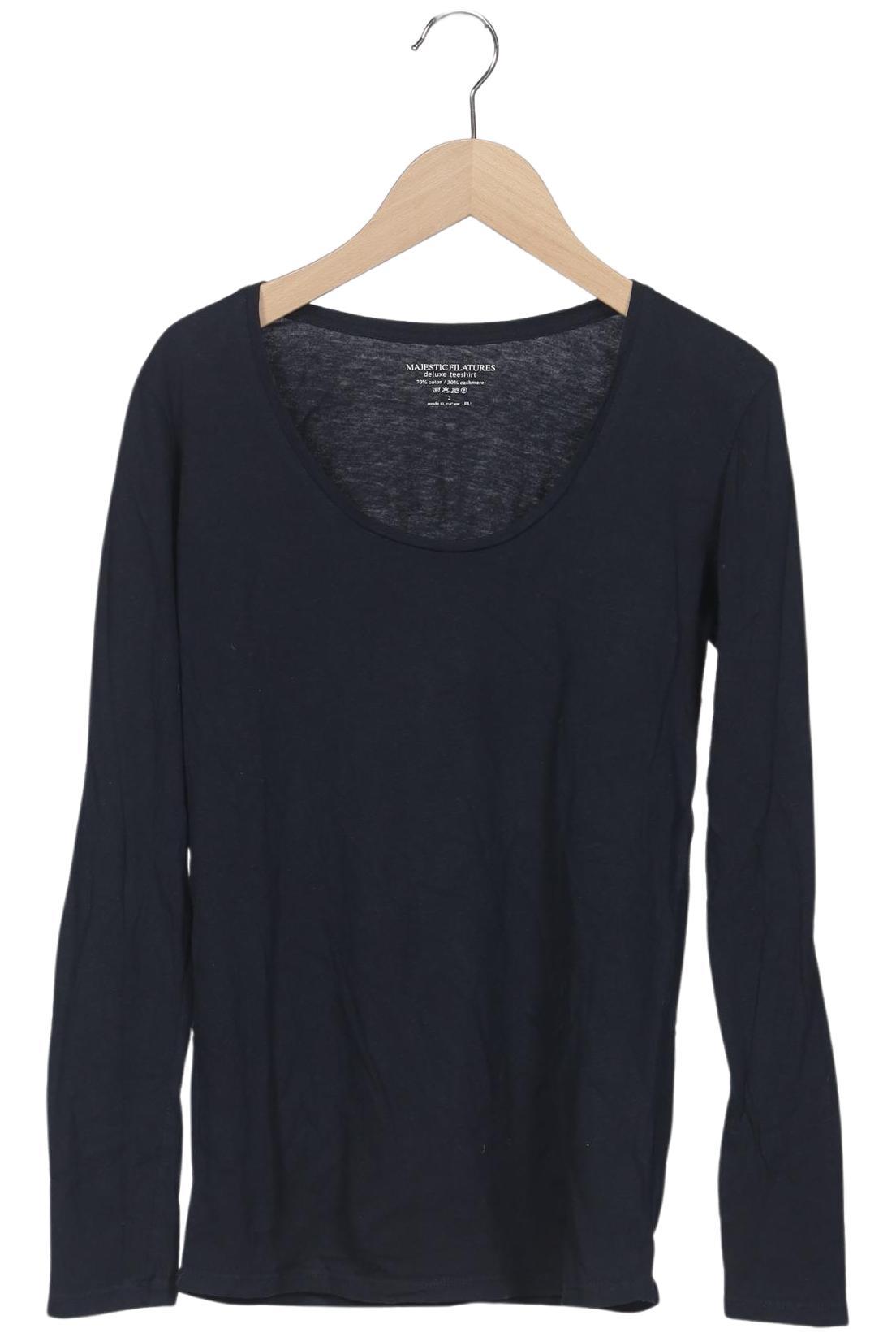 

Majestic Filatures Damen Langarmshirt, marineblau, Gr. 34