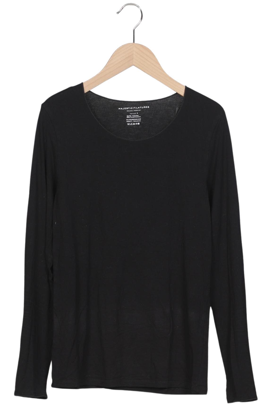 

Majestic Filatures Damen Langarmshirt, schwarz, Gr. 36