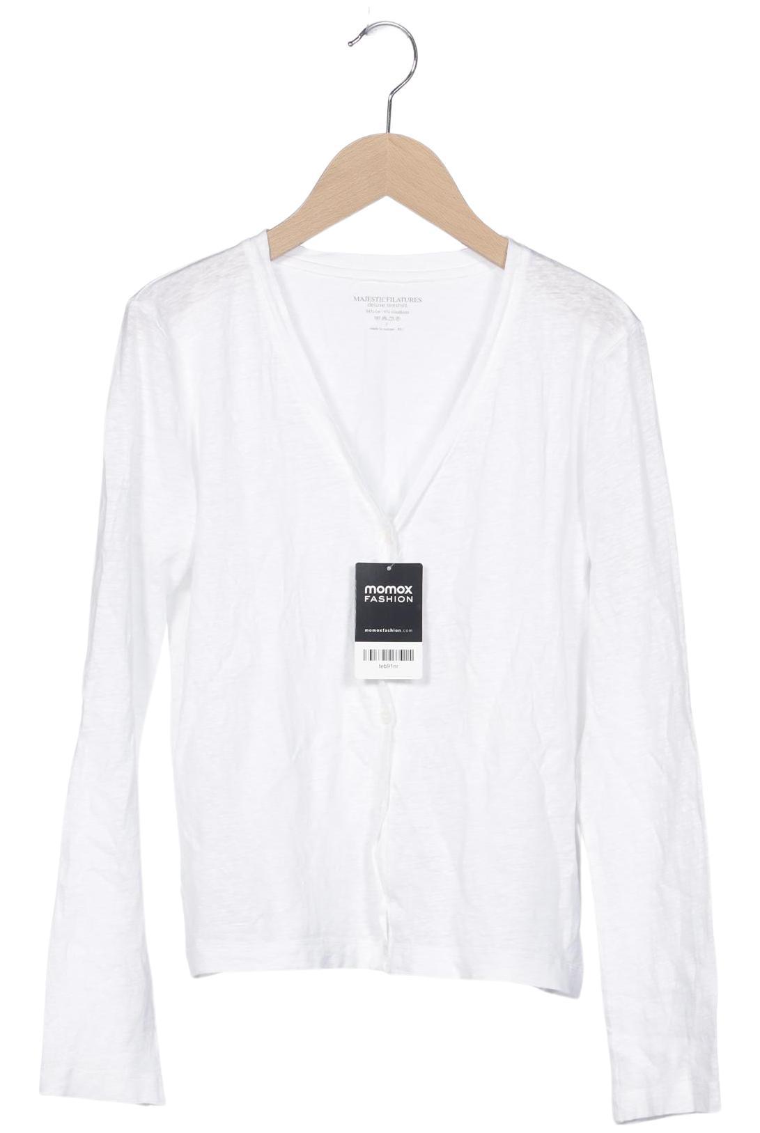 

Majestic Filatures Damen Strickjacke, weiß, Gr. 36