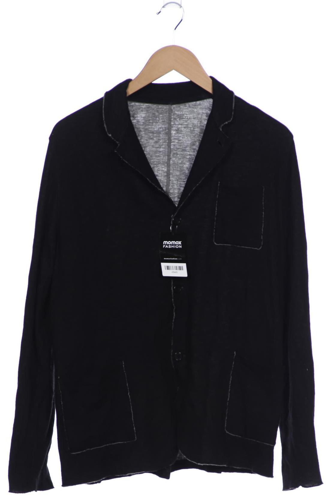 

Majestic Filatures Herren Strickjacke, schwarz, Gr. 52