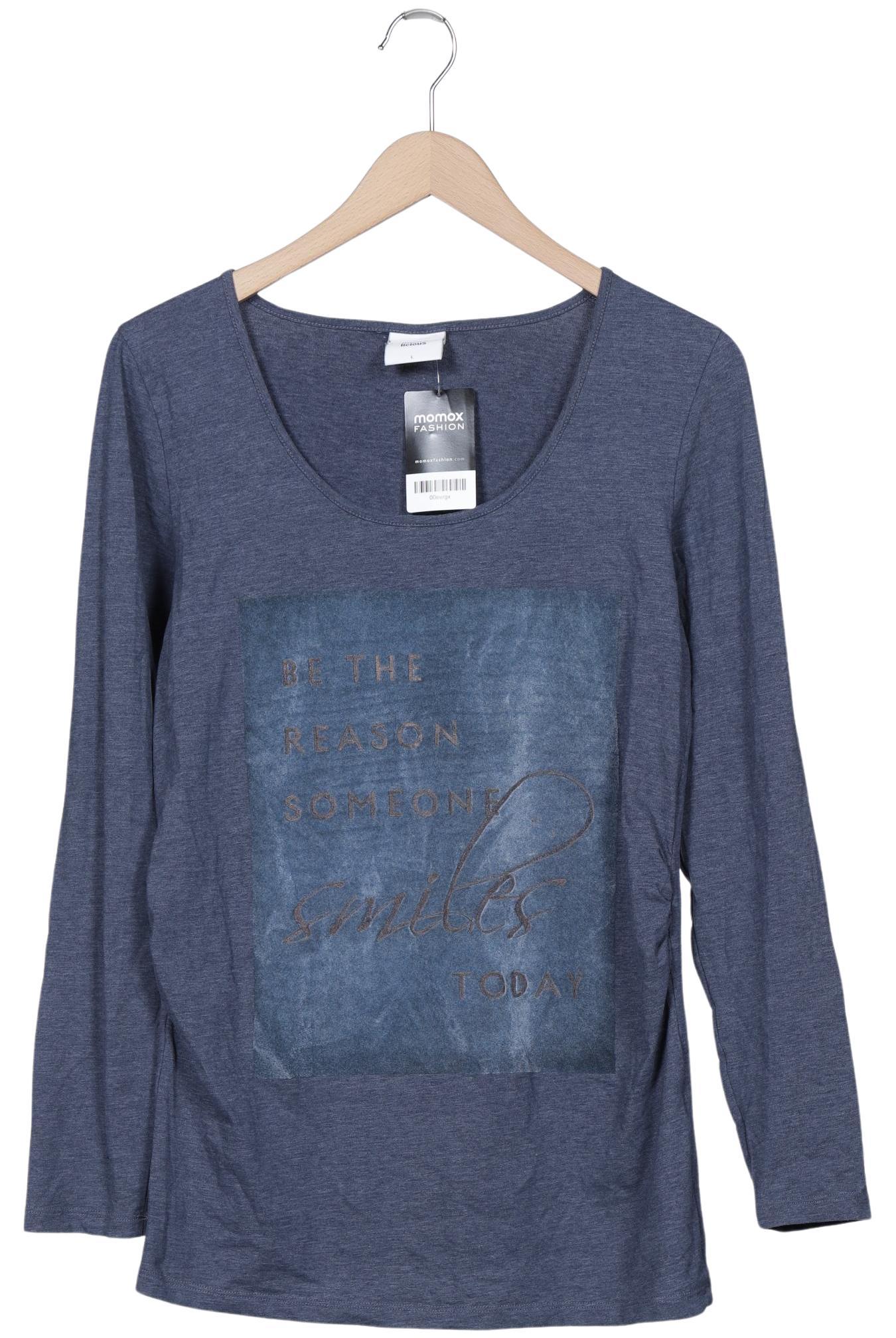 

Mama Licious Damen Langarmshirt, blau, Gr. 42