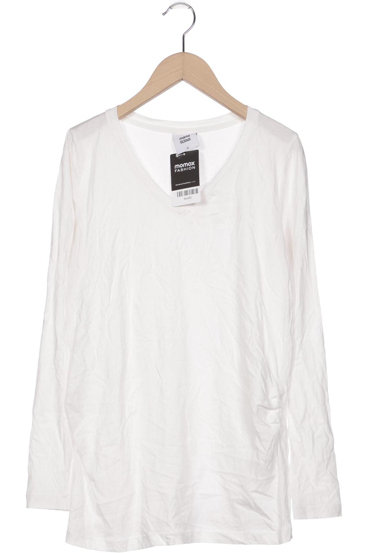 

Mama Licious Damen Langarmshirt, weiß, Gr. 38