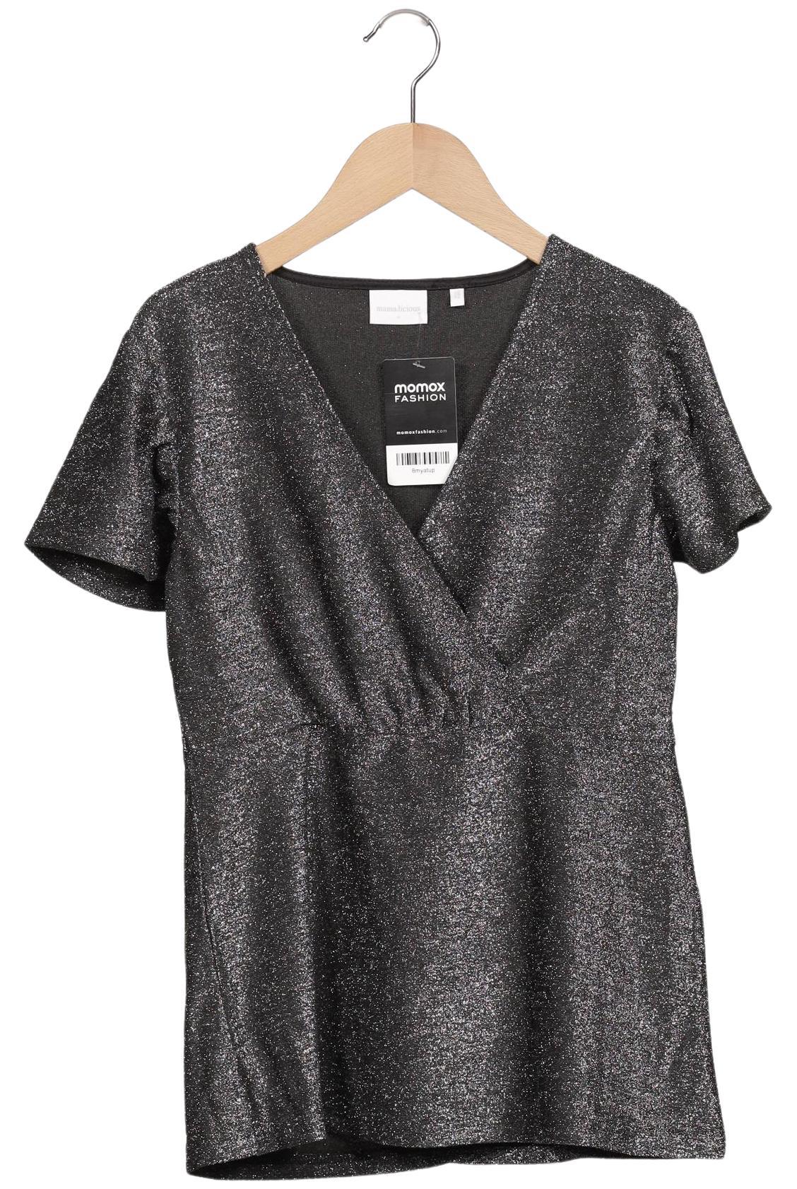 

Mama Licious Damen T-Shirt, silber, Gr. 36