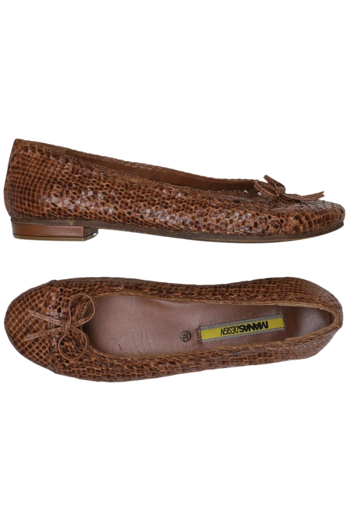 

manas Damen Ballerinas, braun, Gr. 38