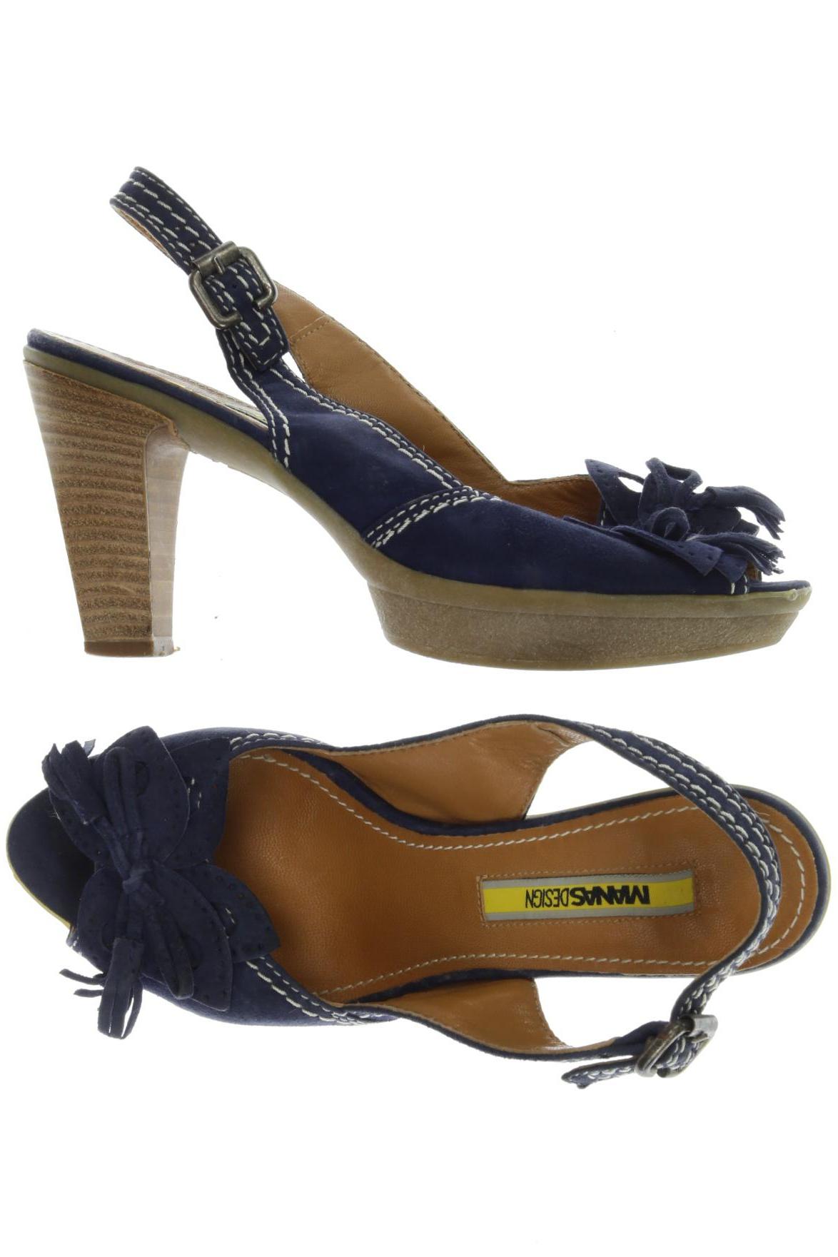 

manas Damen Sandale, marineblau, Gr. 39