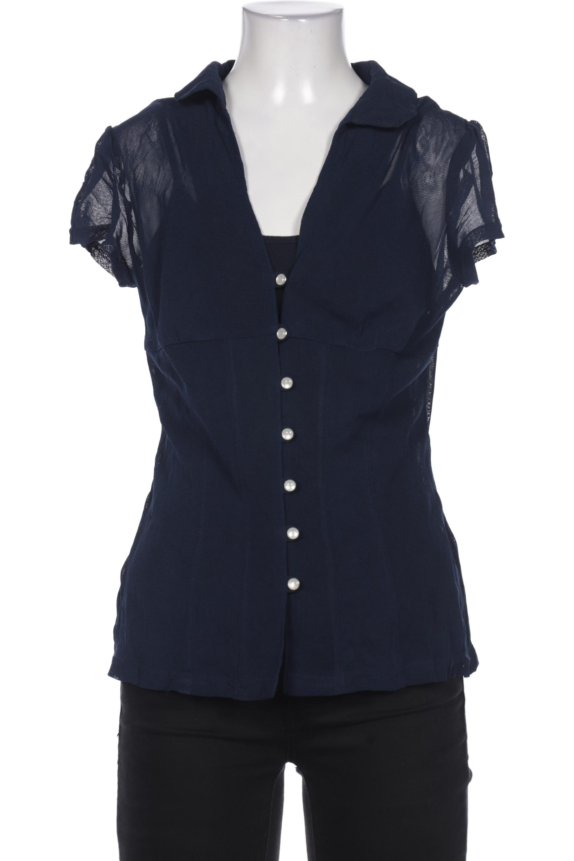 

Mandarin Damen Bluse, marineblau, Gr. 36