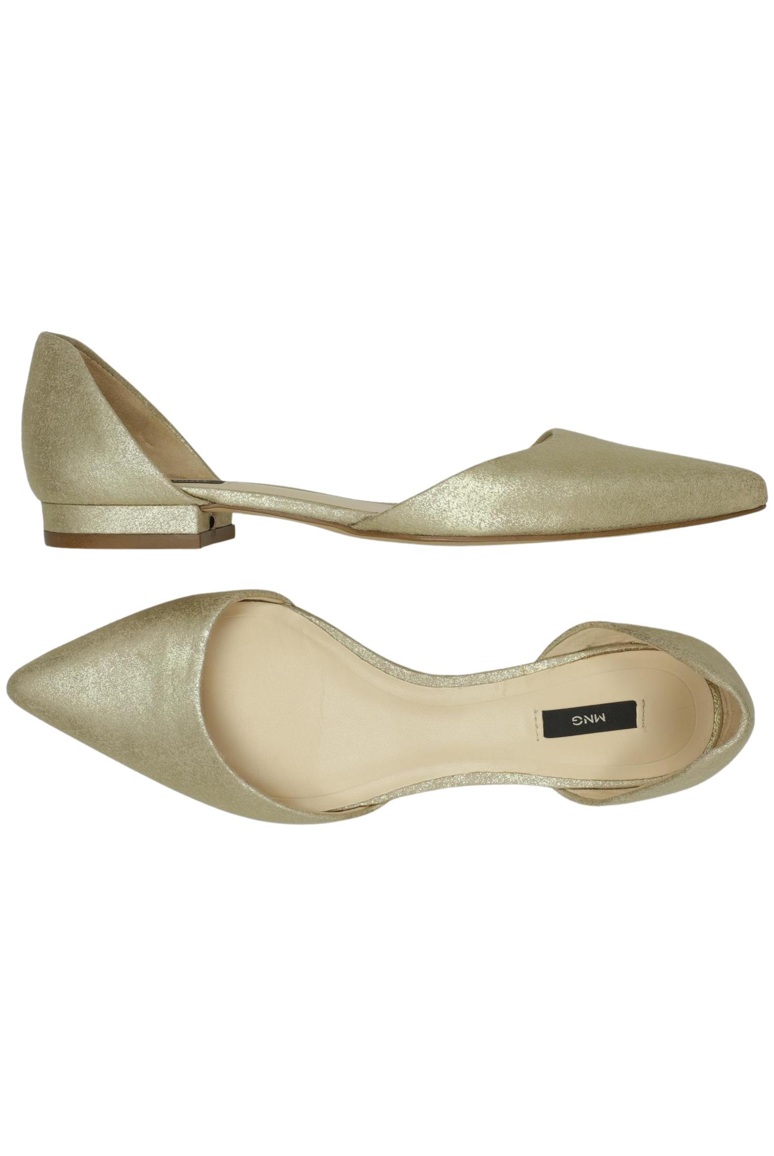 

Mango Damen Ballerinas, gold, Gr. 38