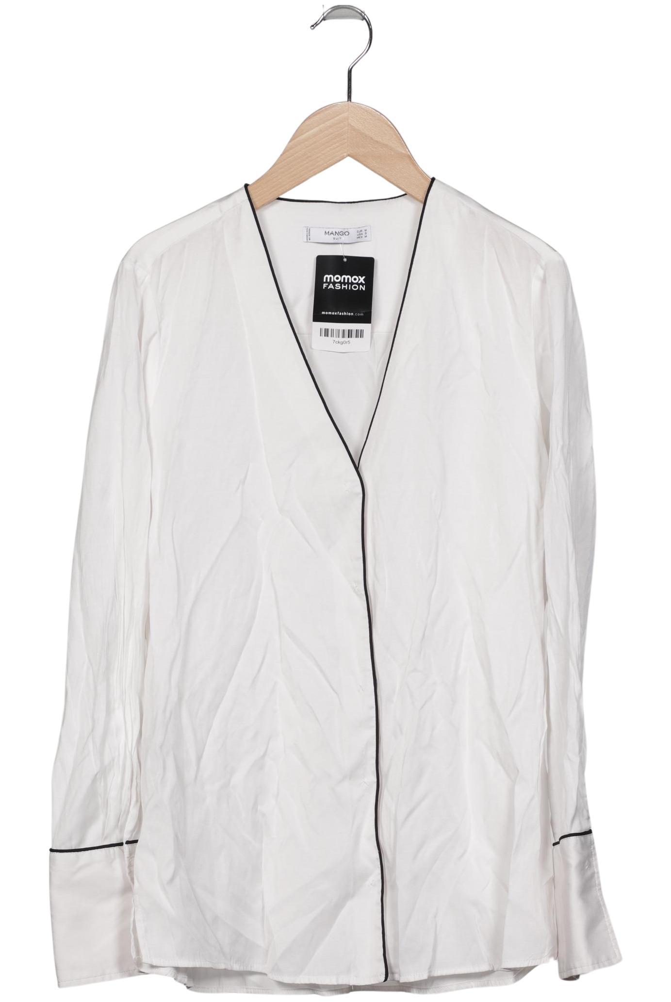 

Mango Damen Bluse, weiß, Gr. 38