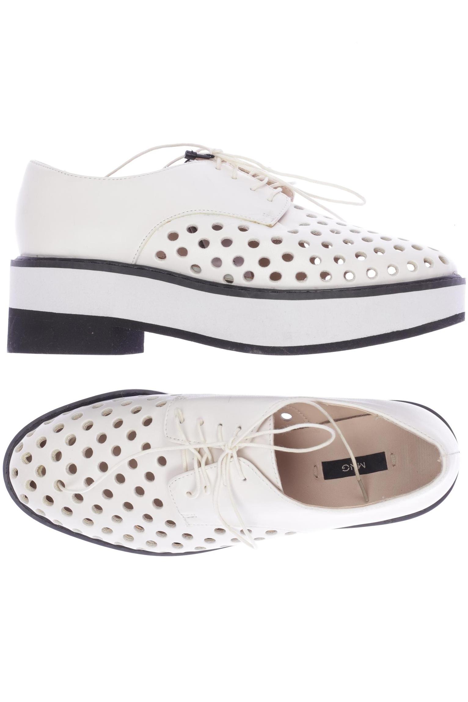 

Mango Damen Halbschuh, weiß, Gr. 36