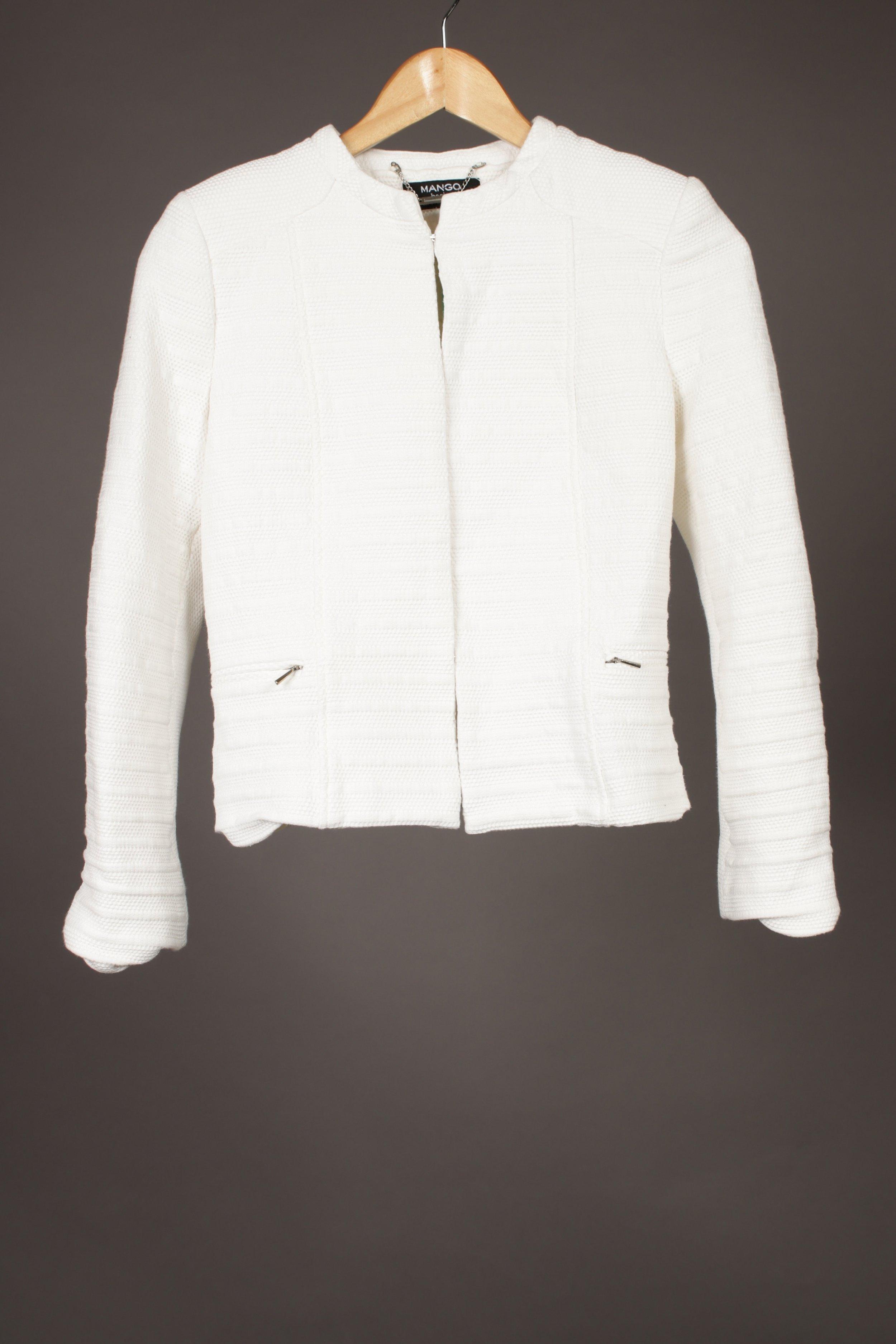 Thumbnail - Mango Damen Jacke, weiß, Gr. 36