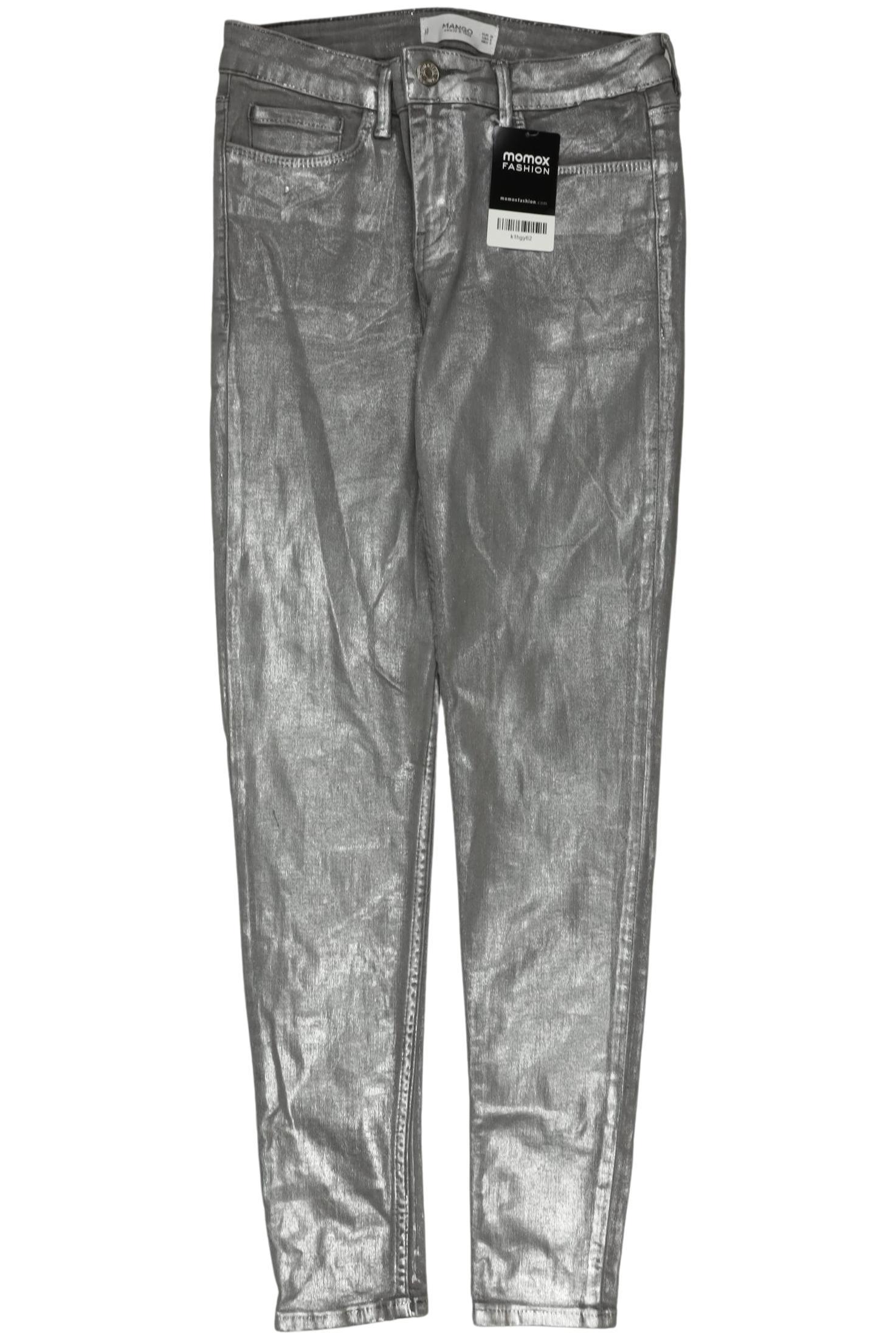 

Mango Damen Jeans, silber, Gr. 36