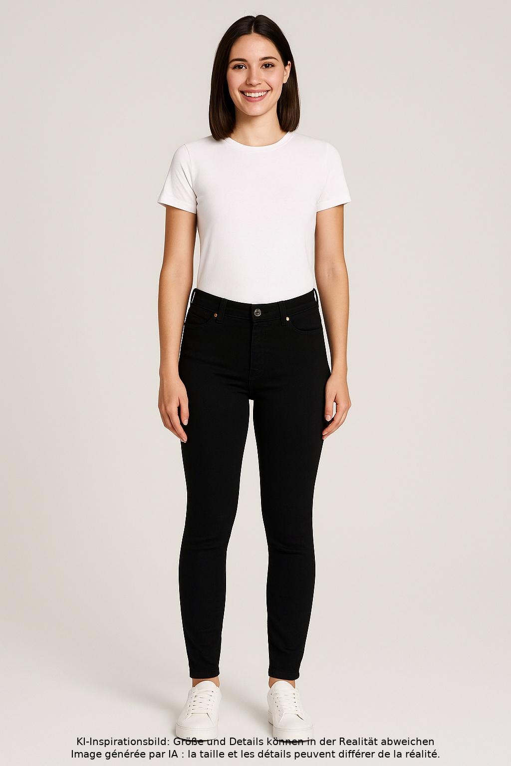 

Mango Damen Jeans, schwarz, Gr. 38