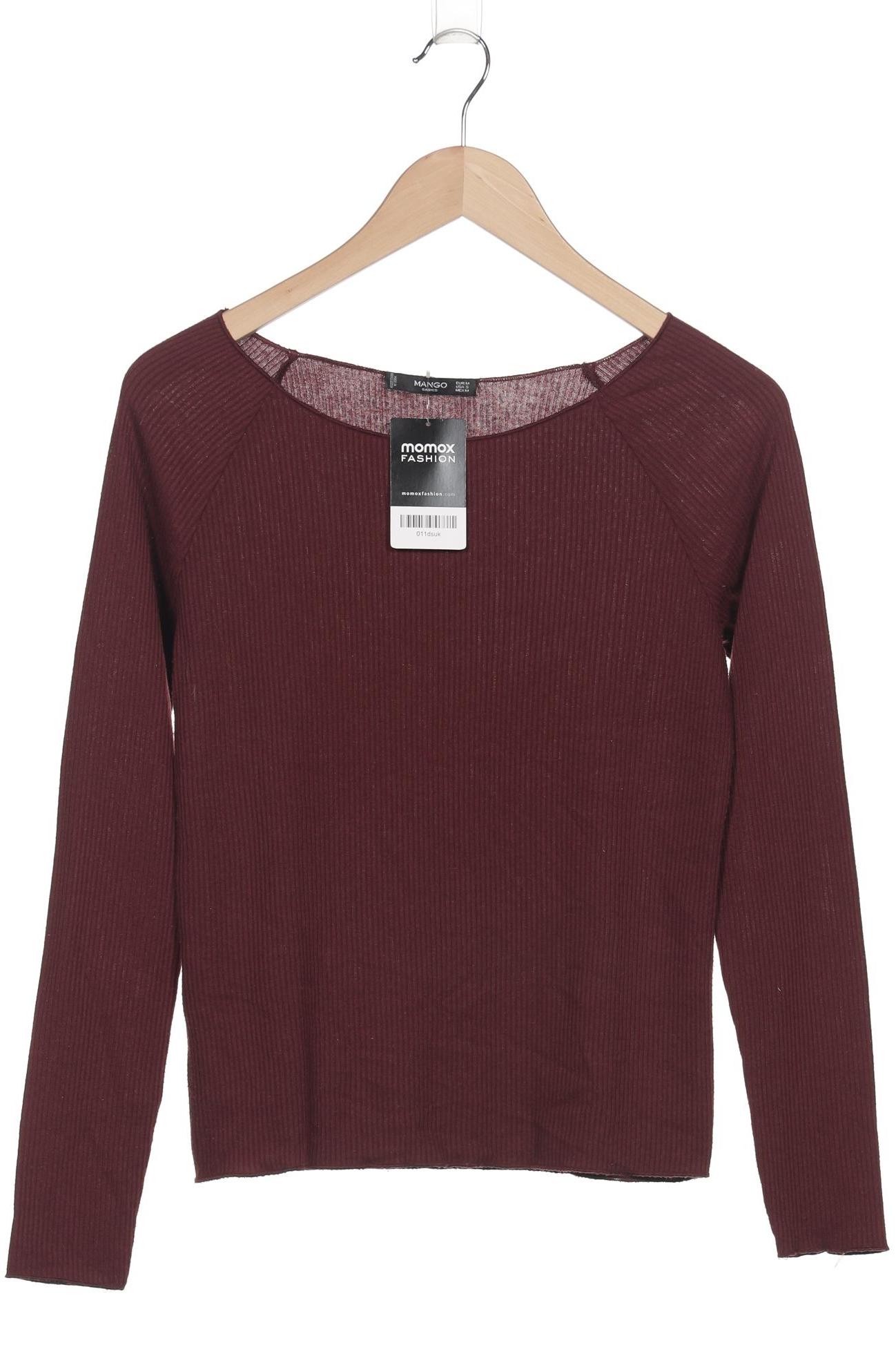 

Mango Damen Langarmshirt, bordeaux, Gr. 38