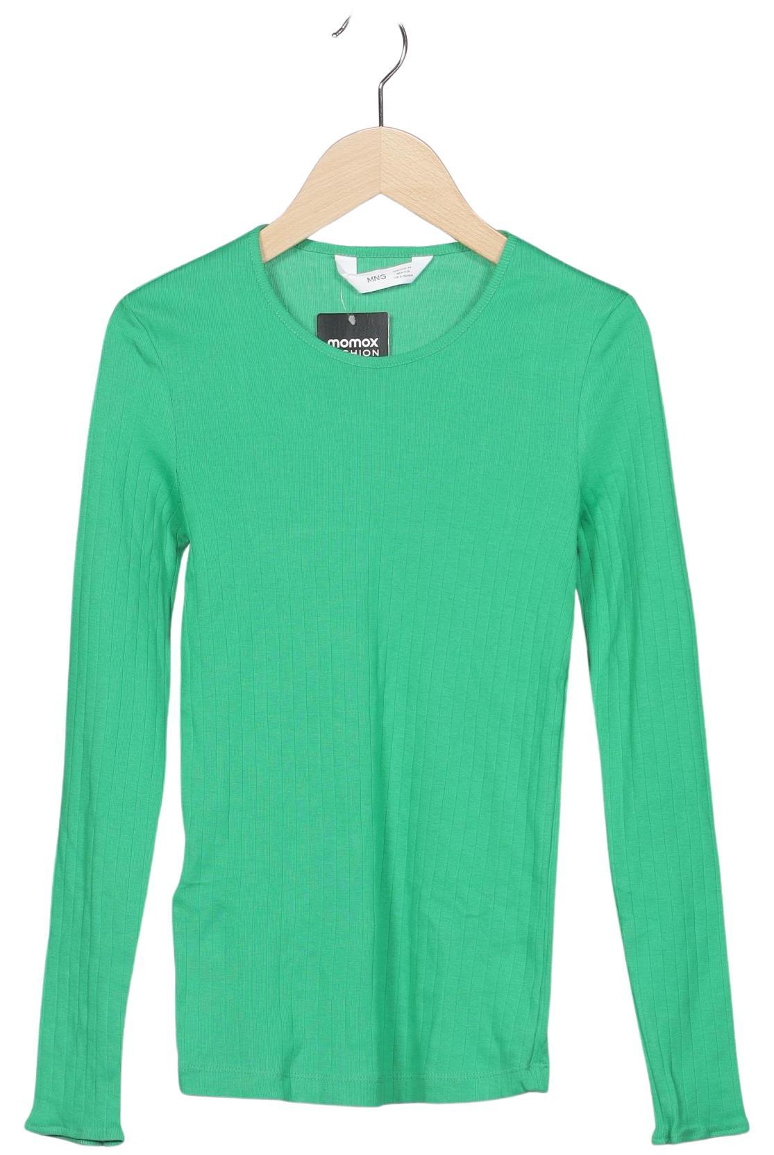 

Mango Damen Langarmshirt, grün, Gr. 34