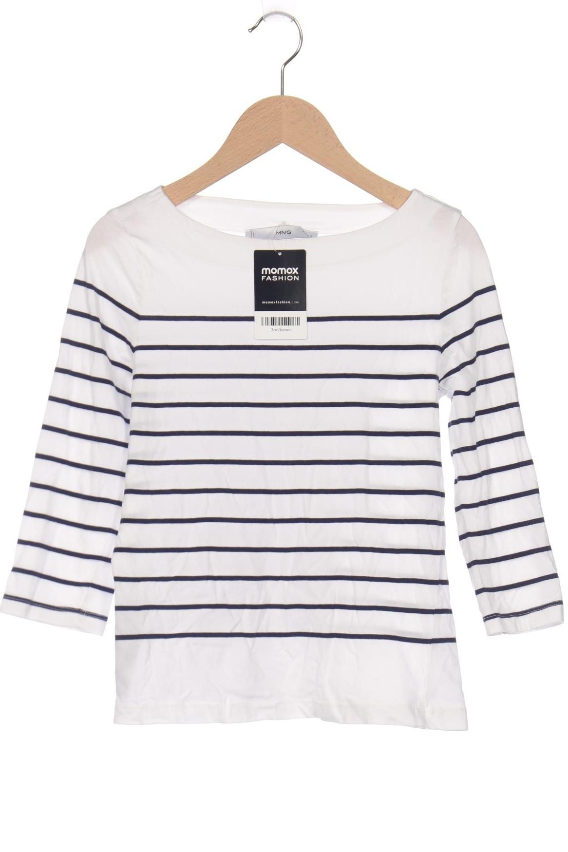 

Mango Damen Langarmshirt, weiß, Gr. 34