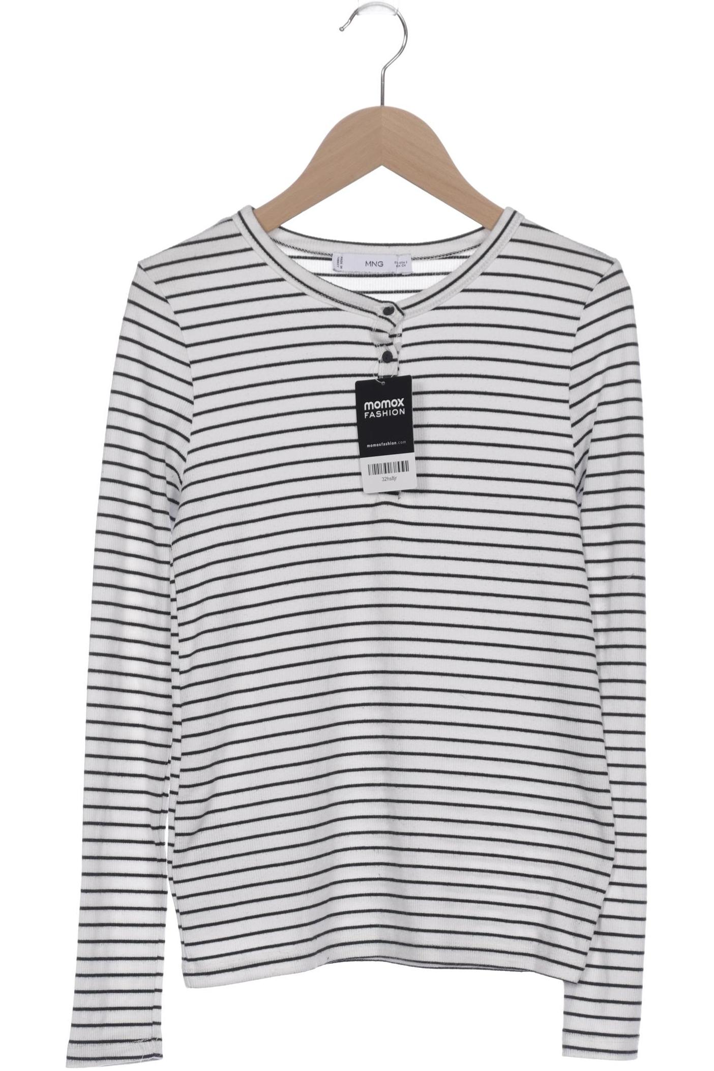 

Mango Damen Langarmshirt, weiß, Gr. 36