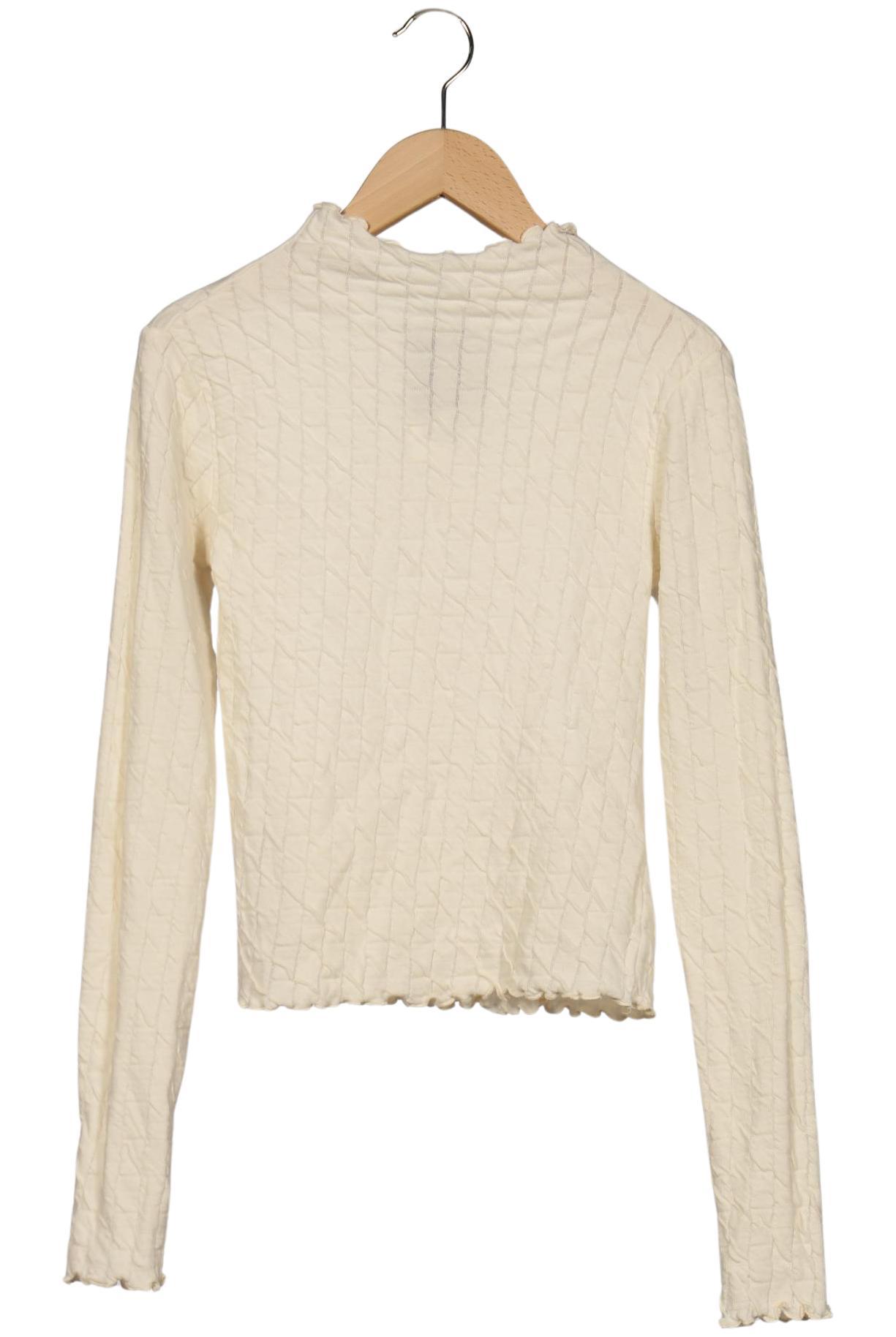 

Mango Damen Langarmshirt, cremeweiß, Gr. 36