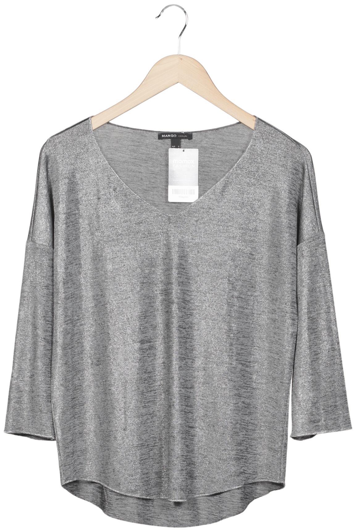 

Mango Damen Langarmshirt, grau, Gr. 38