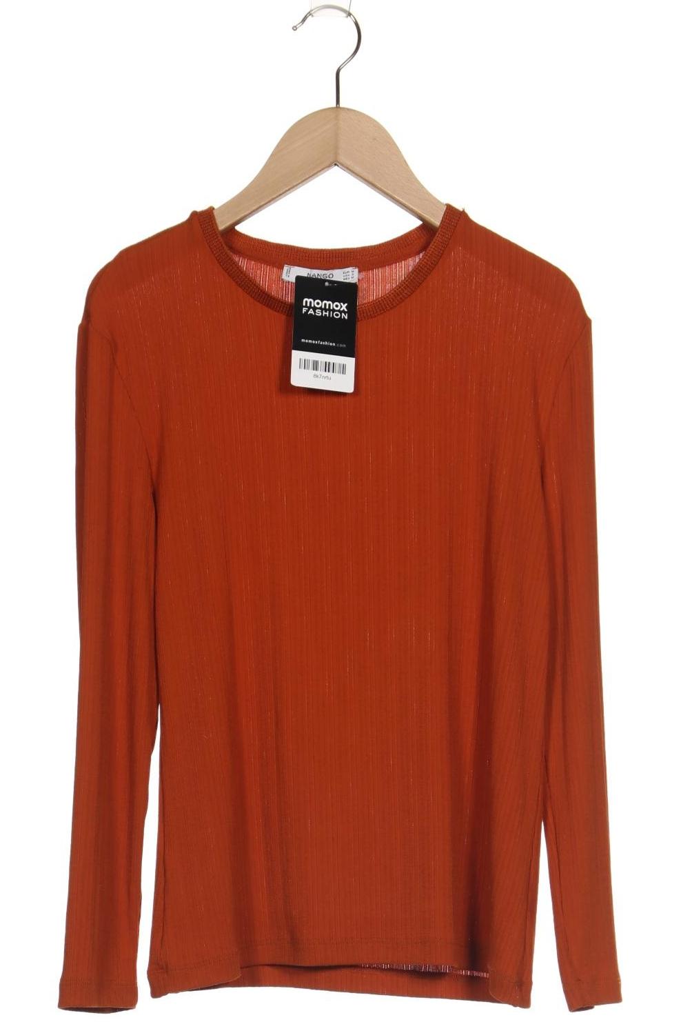 

Mango Damen Langarmshirt, orange, Gr. 38