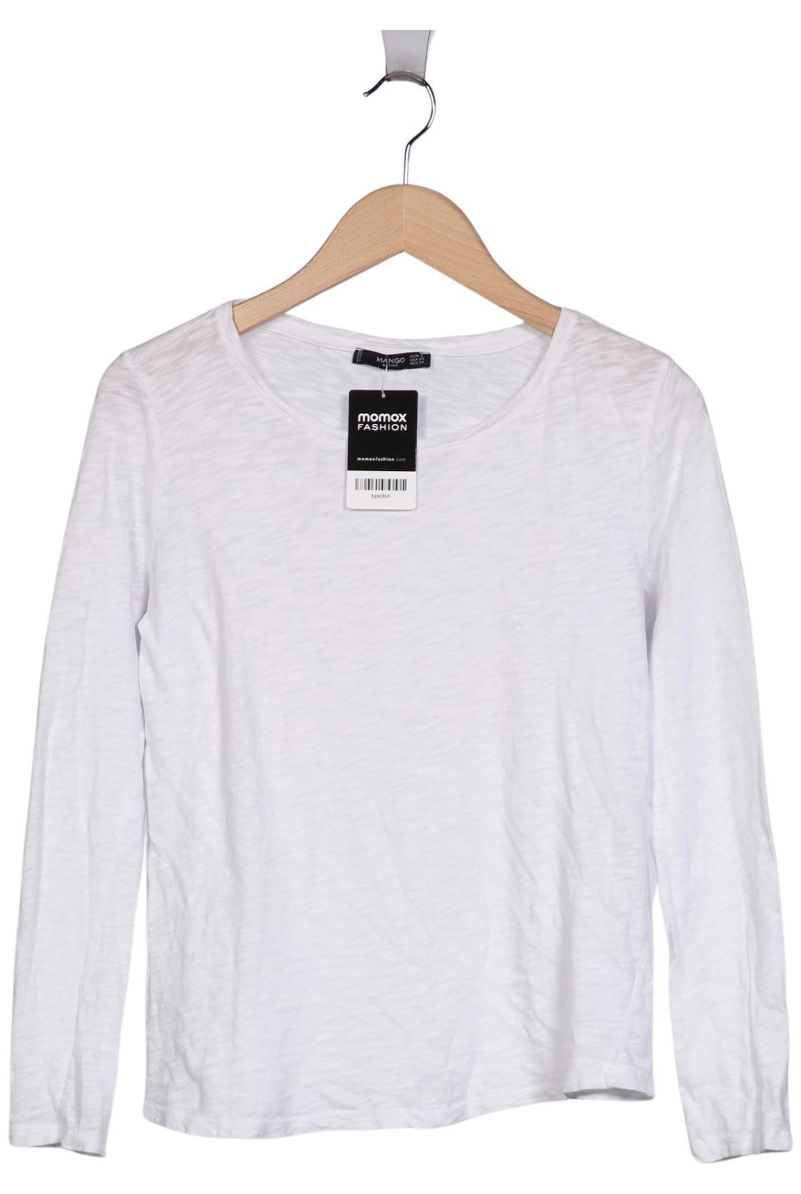 

Mango Damen Langarmshirt, weiß, Gr. 36