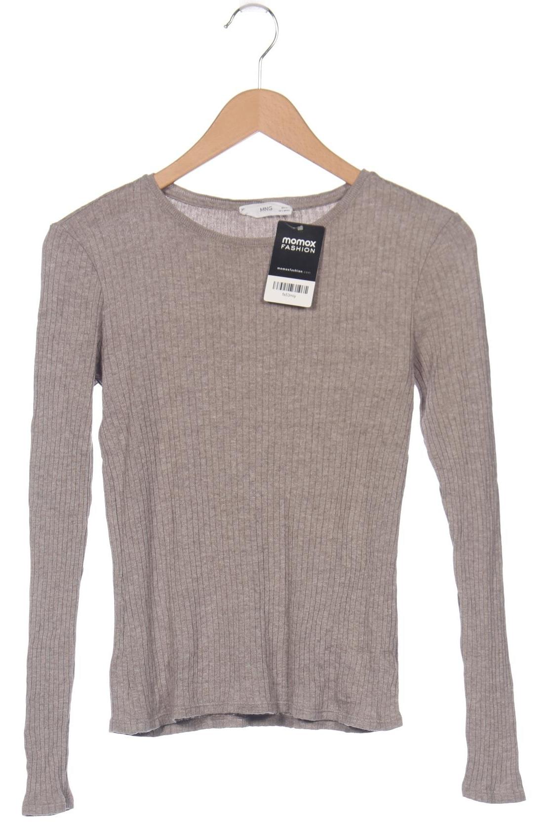 

Mango Damen Langarmshirt, beige, Gr. 38
