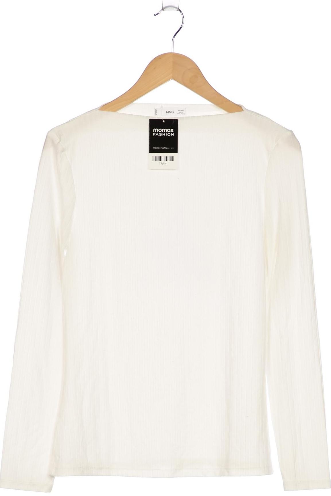 

Mango Damen Langarmshirt, weiß, Gr. 42