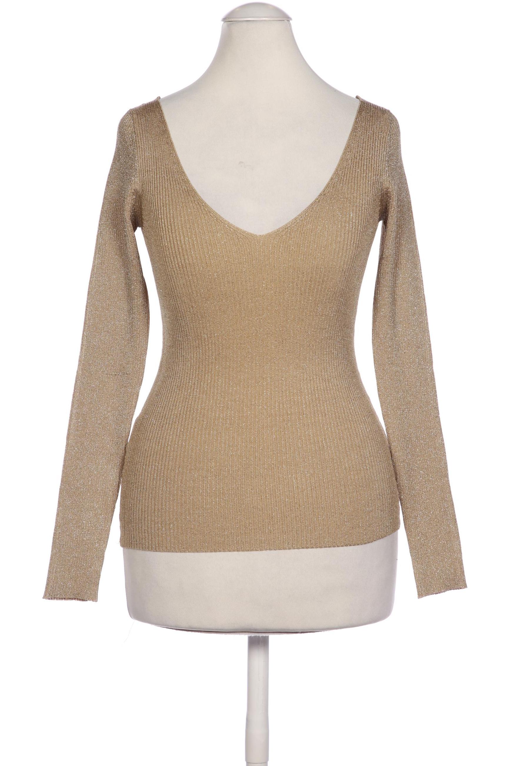 

Mango Damen Langarmshirt, beige, Gr. 34