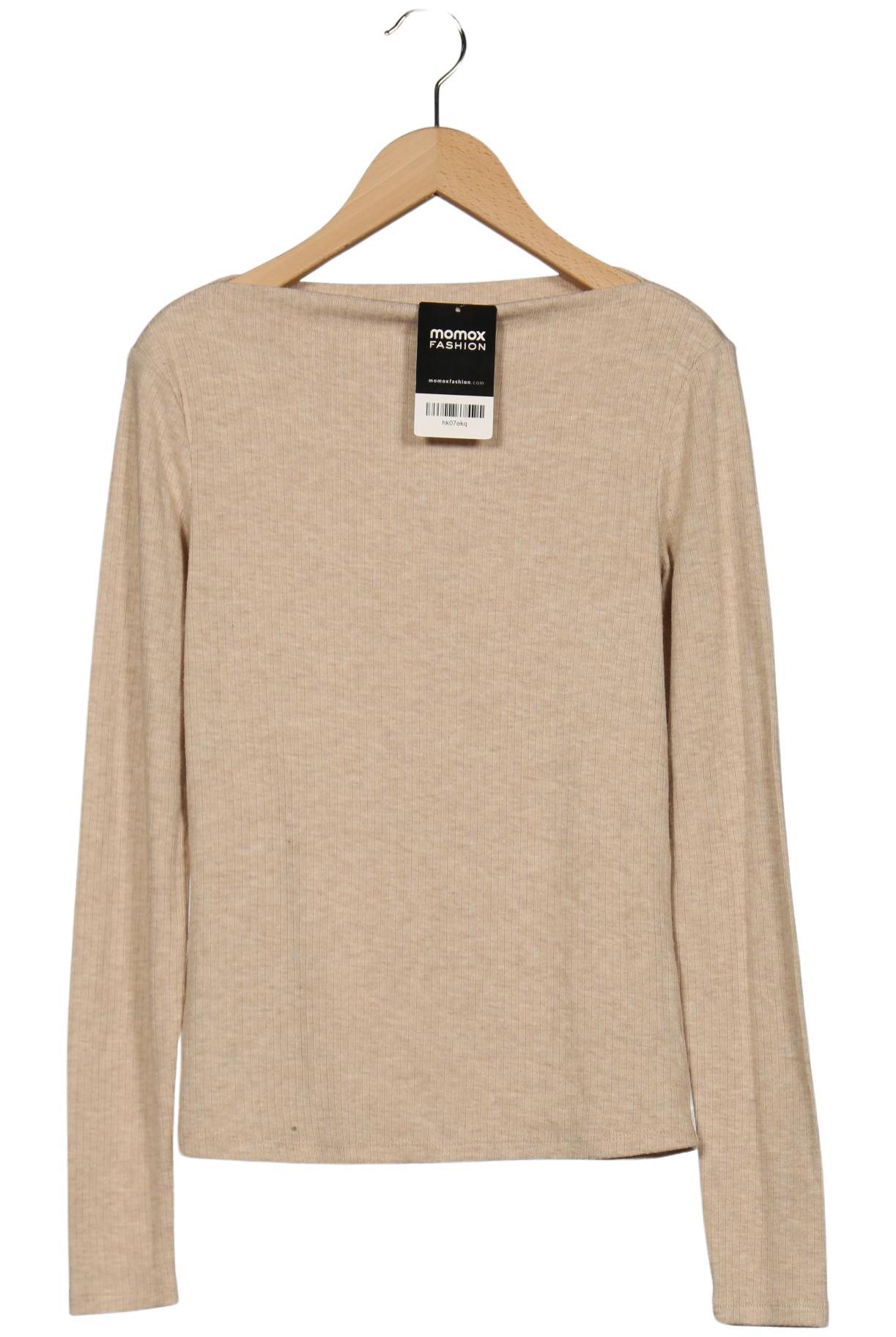 

Mango Damen Langarmshirt, beige, Gr. 36