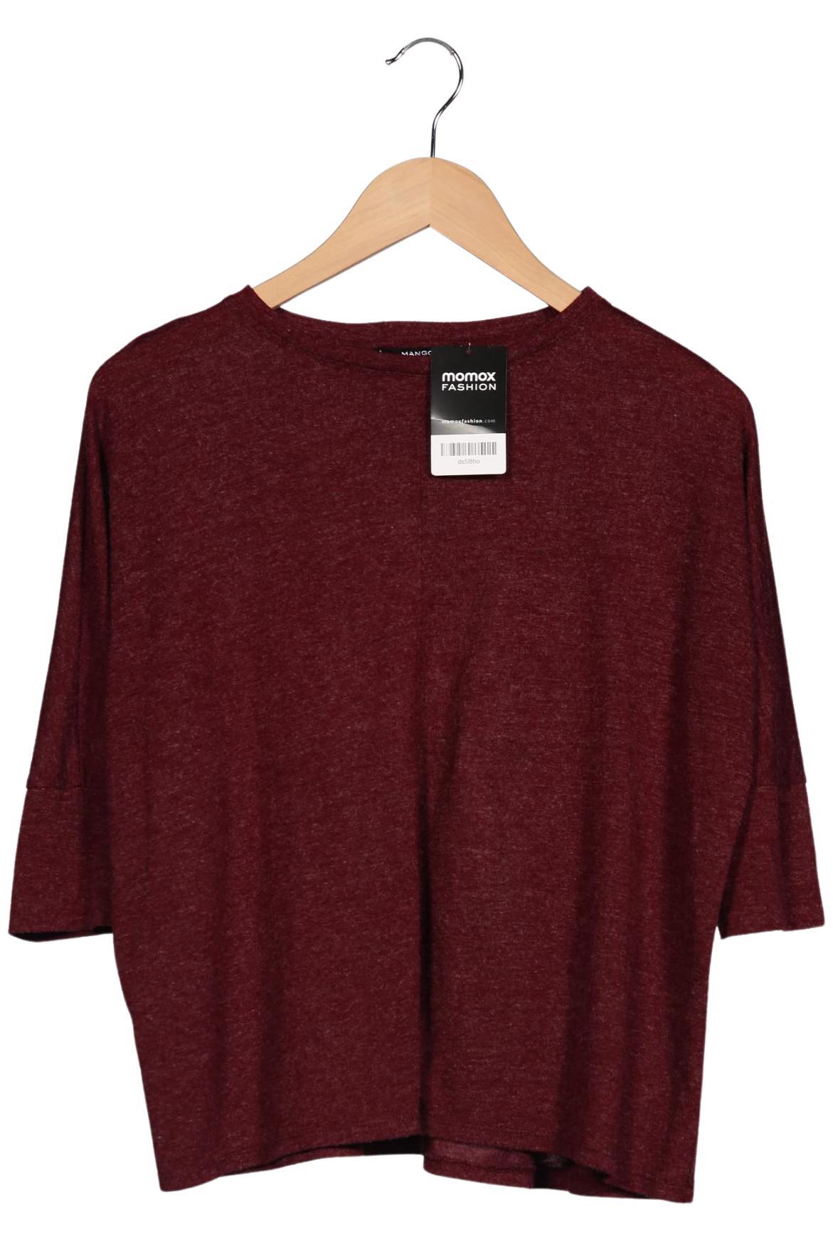 

Mango Damen Langarmshirt, bordeaux, Gr. 36