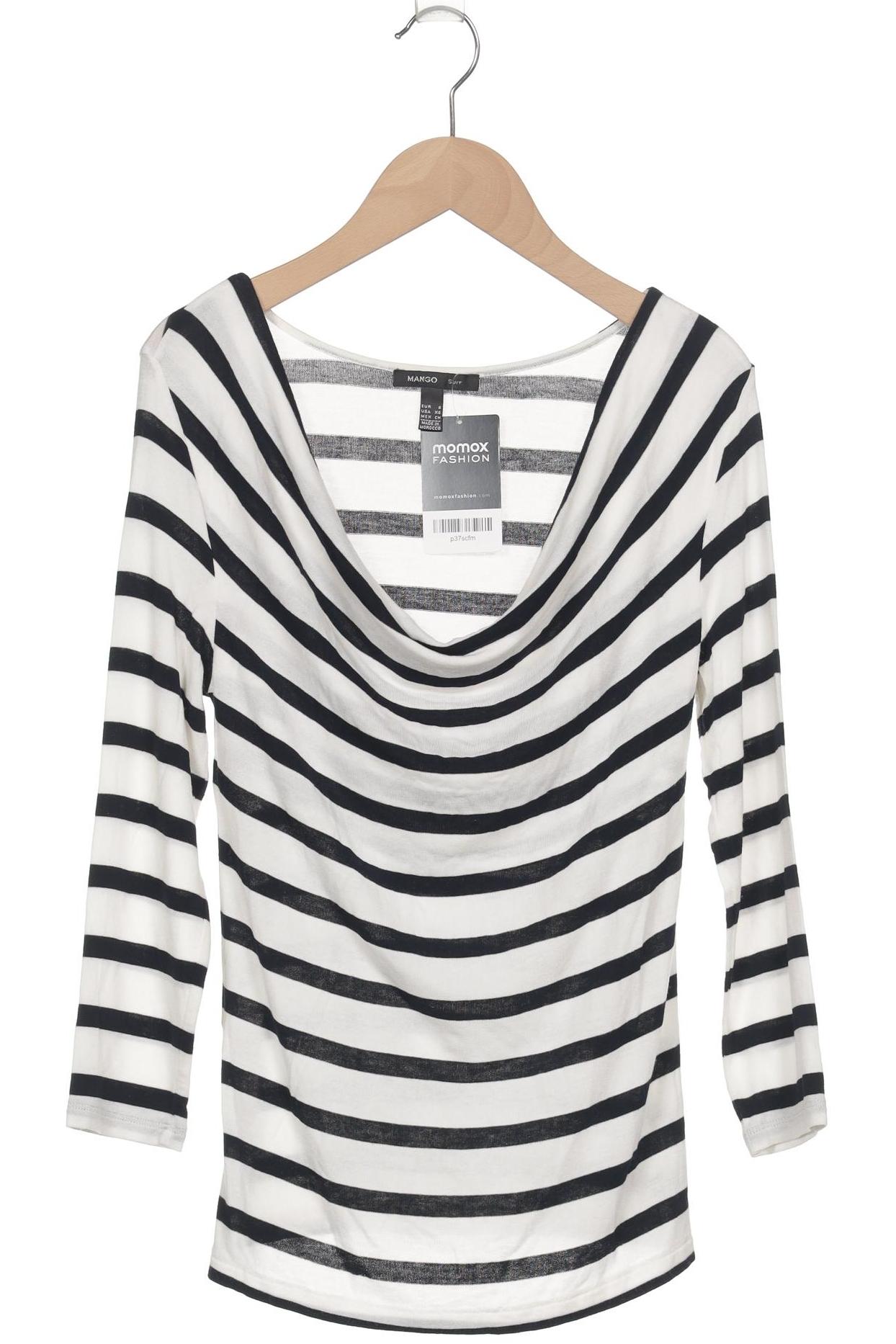 

Mango Damen Langarmshirt, weiß, Gr. 36