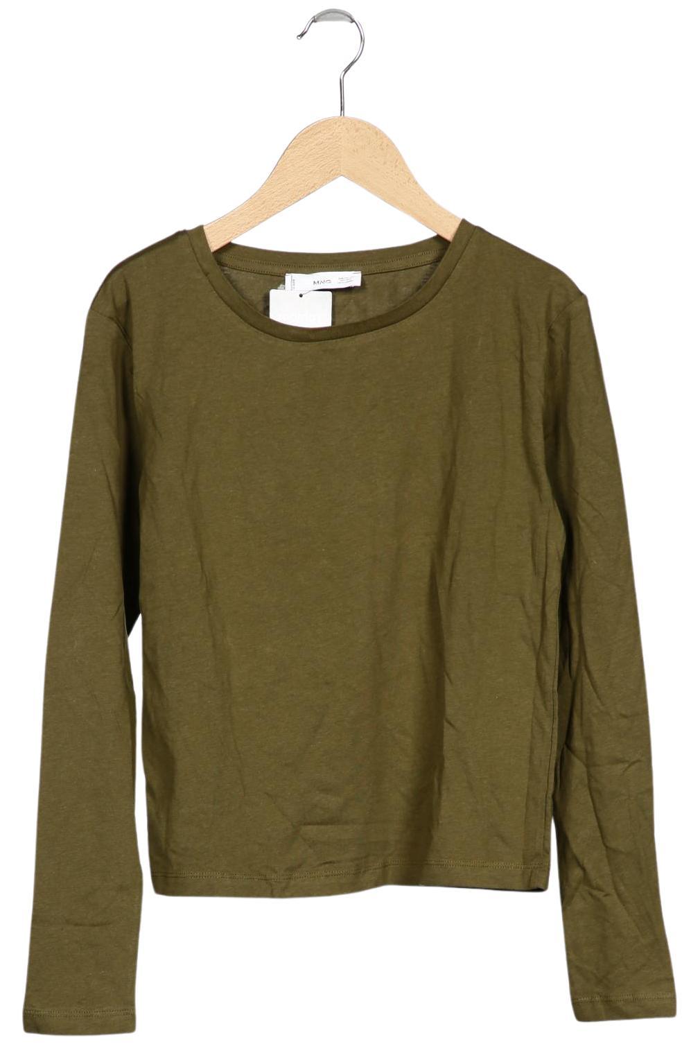 

Mango Damen Langarmshirt, grün, Gr. 34