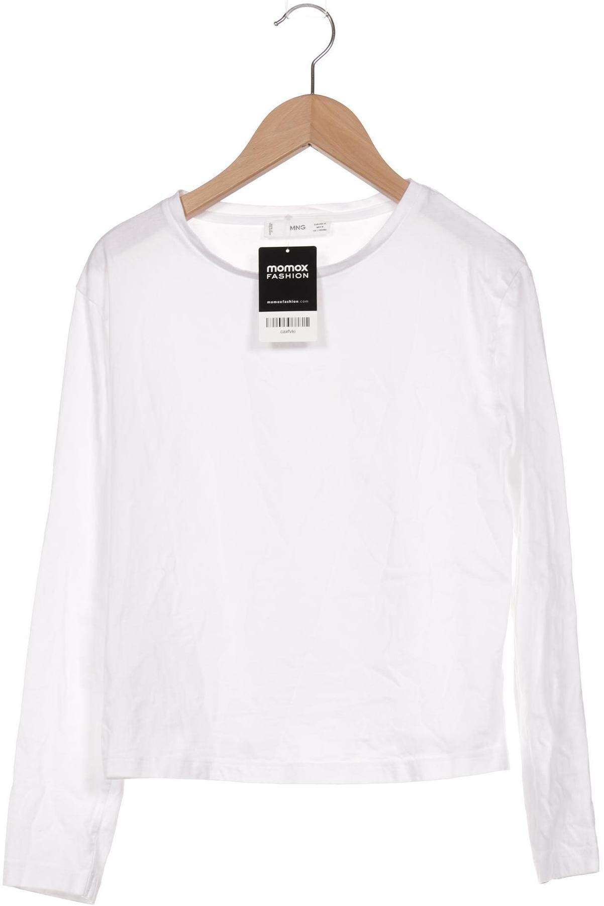 

Mango Damen Langarmshirt, weiß, Gr. 38