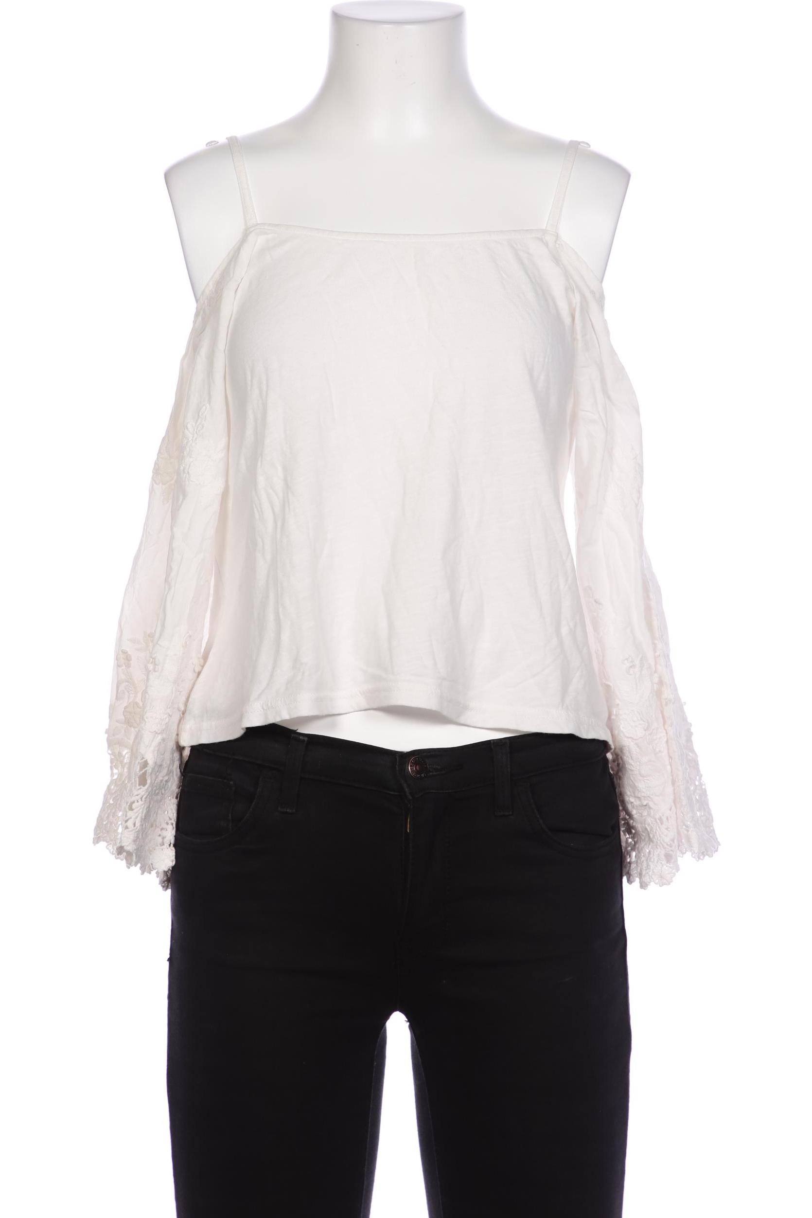 

Mango Damen Langarmshirt, weiß, Gr. 36