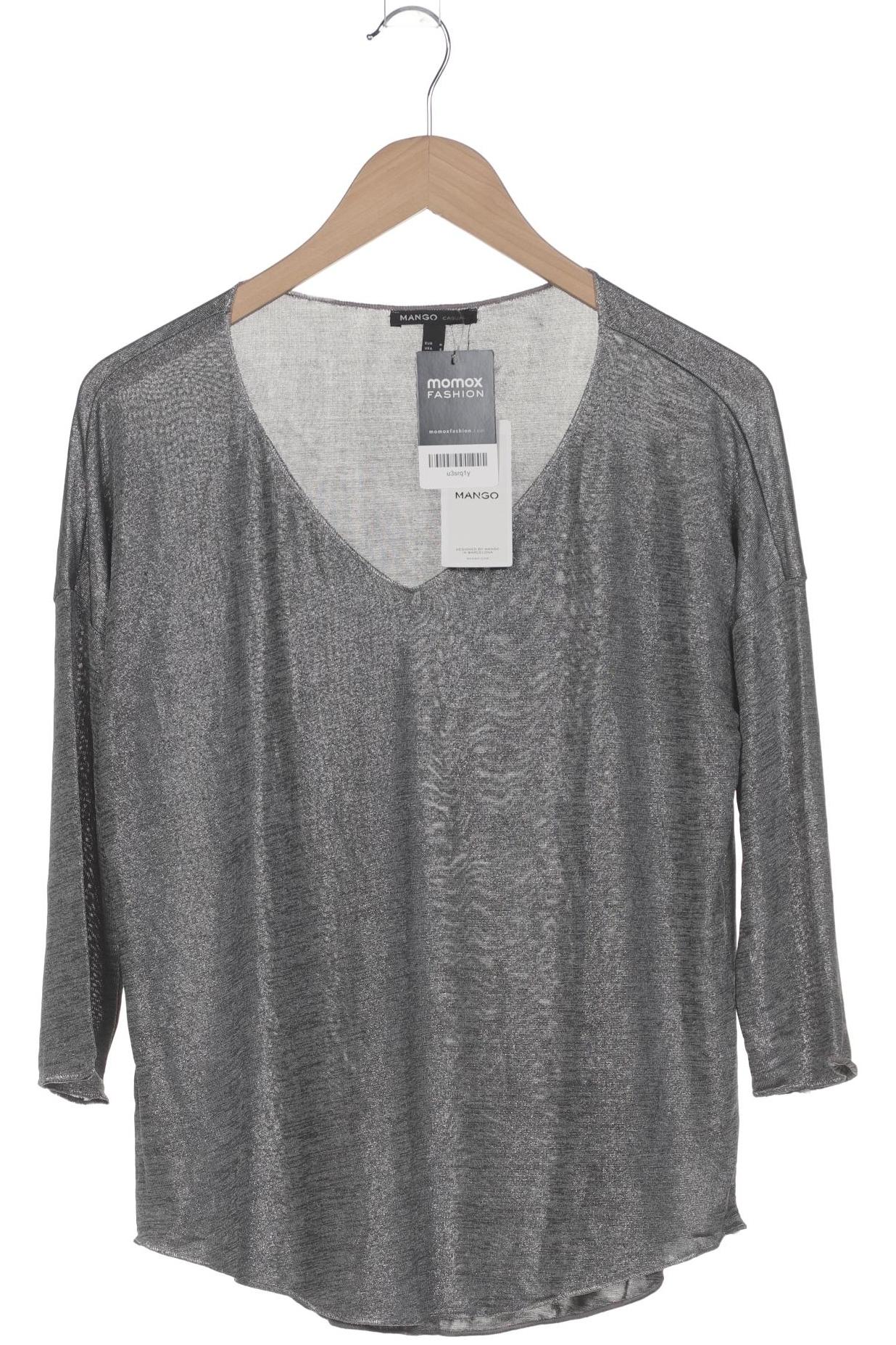 

Mango Damen Langarmshirt, silber, Gr. 38