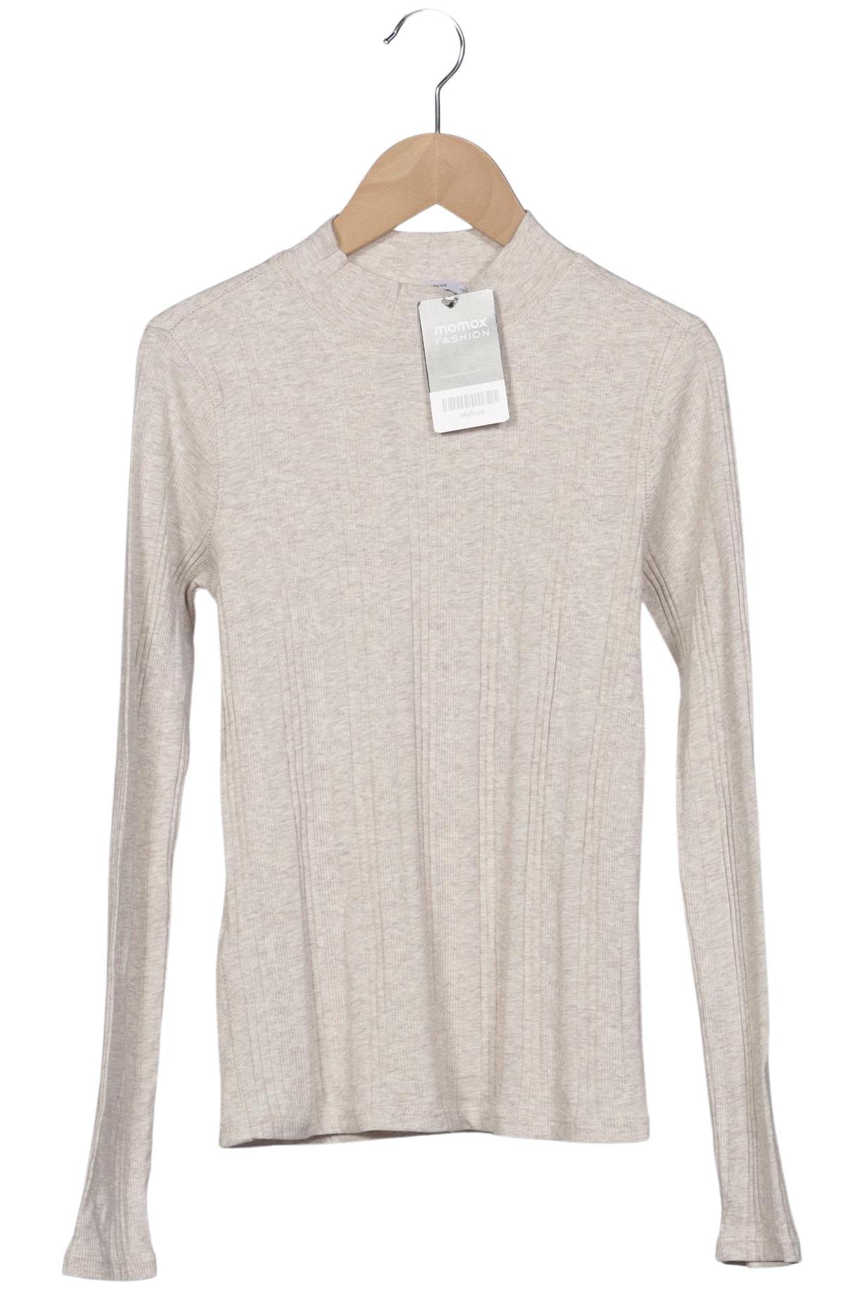 

Mango Damen Langarmshirt, beige, Gr. 36