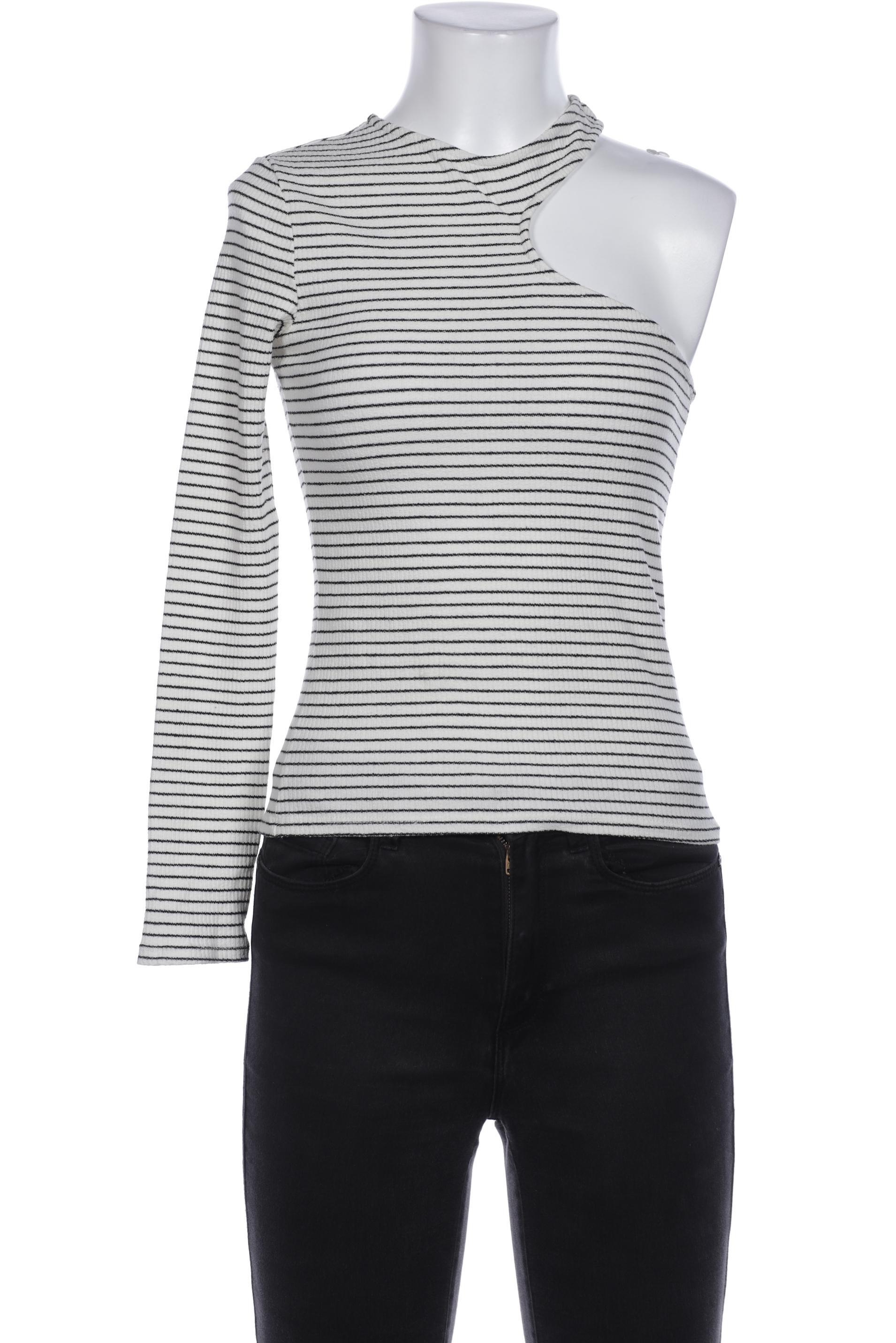 

Mango Damen Langarmshirt, weiß, Gr. 36