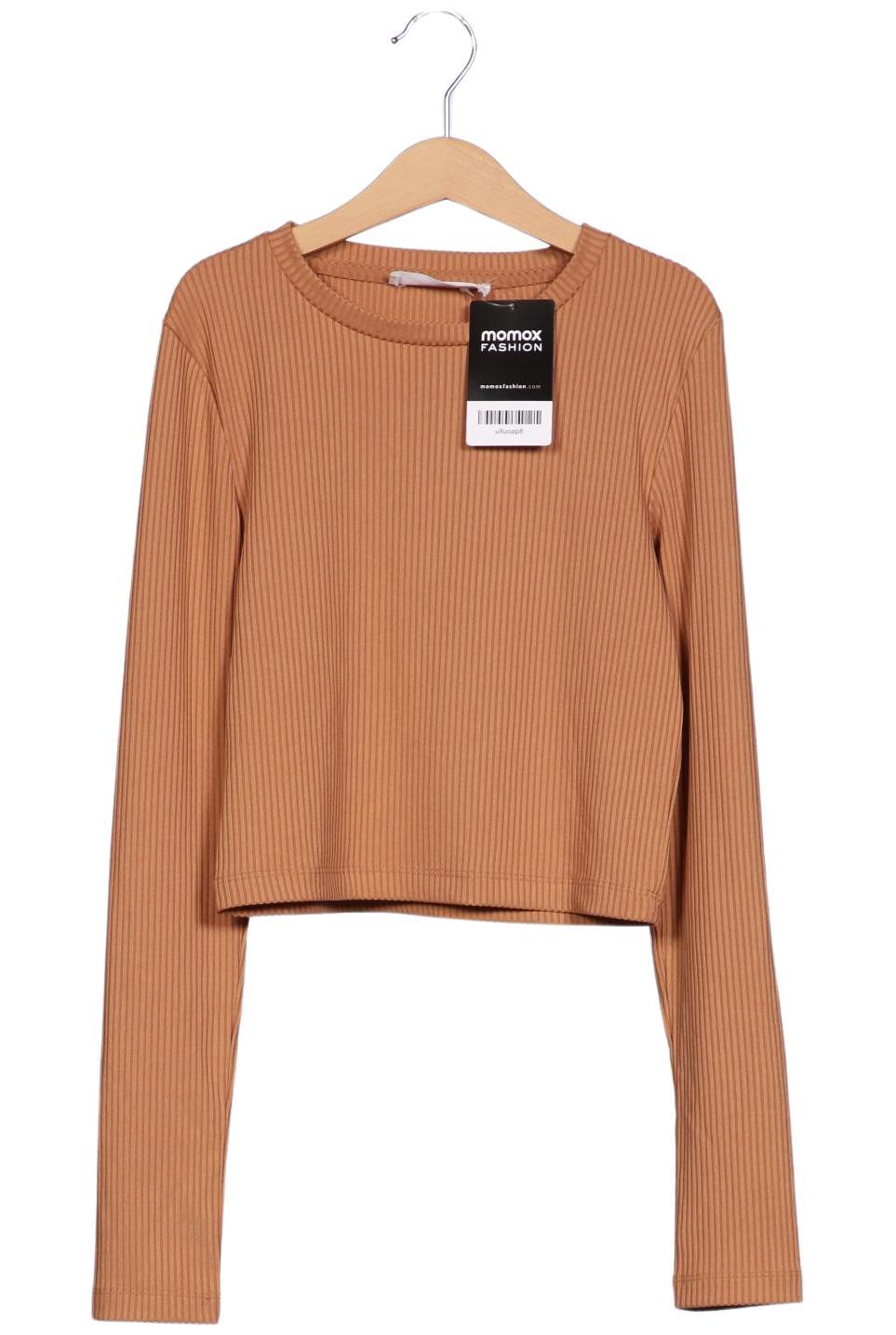 

Mango Damen Langarmshirt, beige, Gr. 34