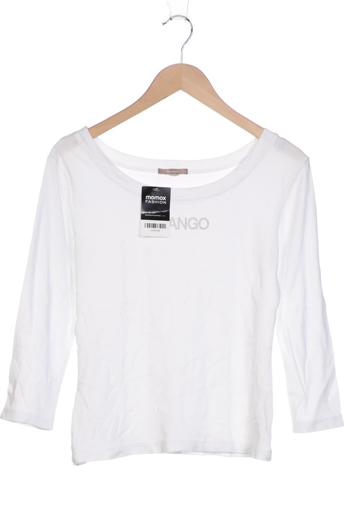 

Mango Damen Langarmshirt, weiß, Gr. 34